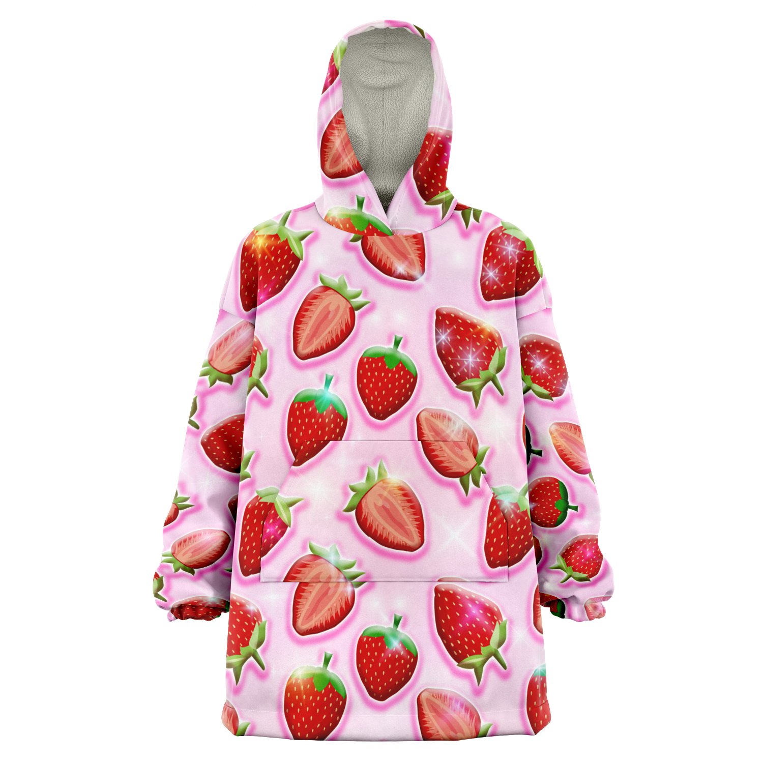 Pink strawberry online hoodie