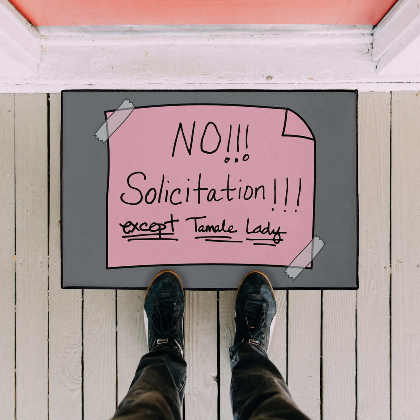 NO Solicitation except Tamale Lady! - Indoor/Outdoor Door Mat (2 sizes)