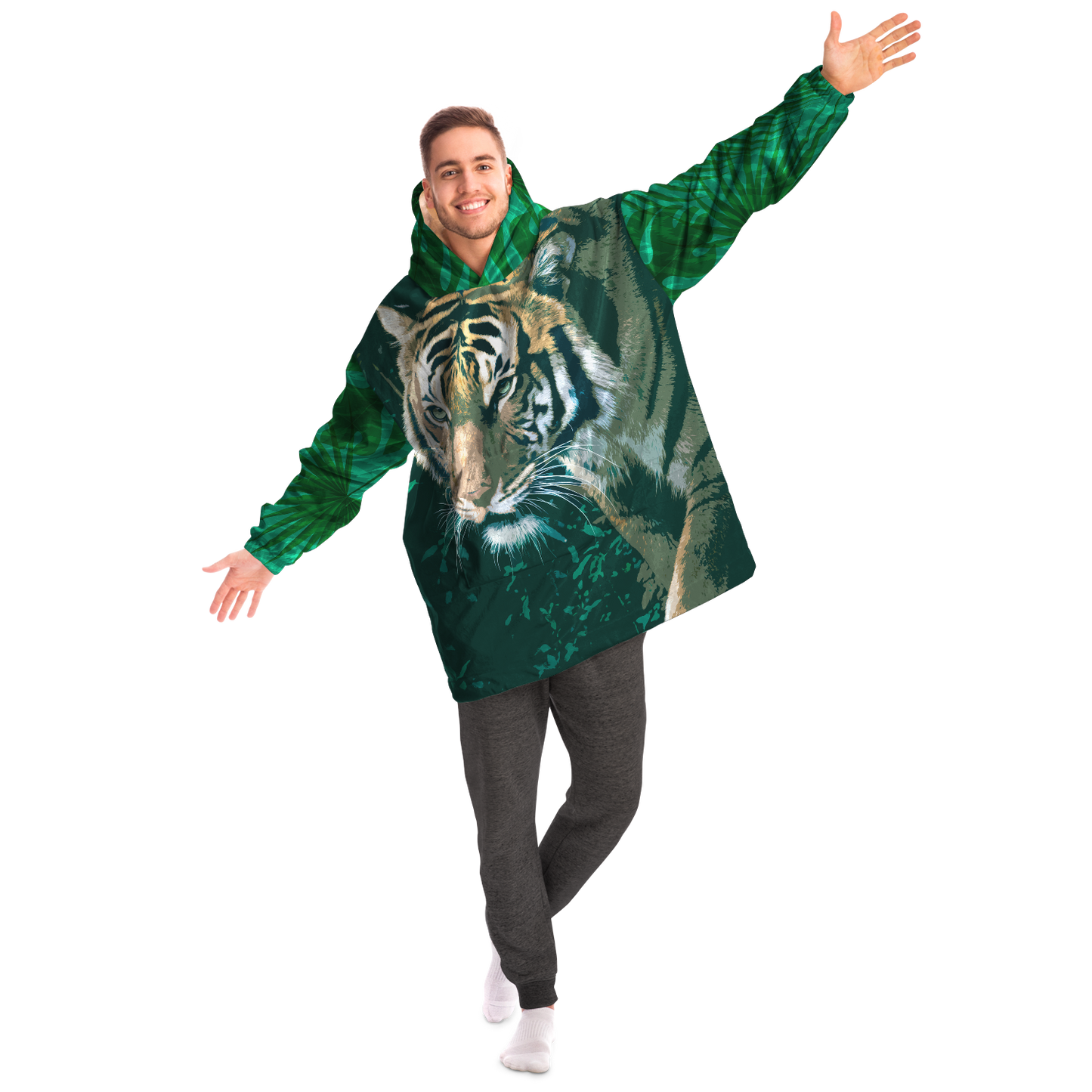 Orange Jungle Tiger - Cobija Hoodie