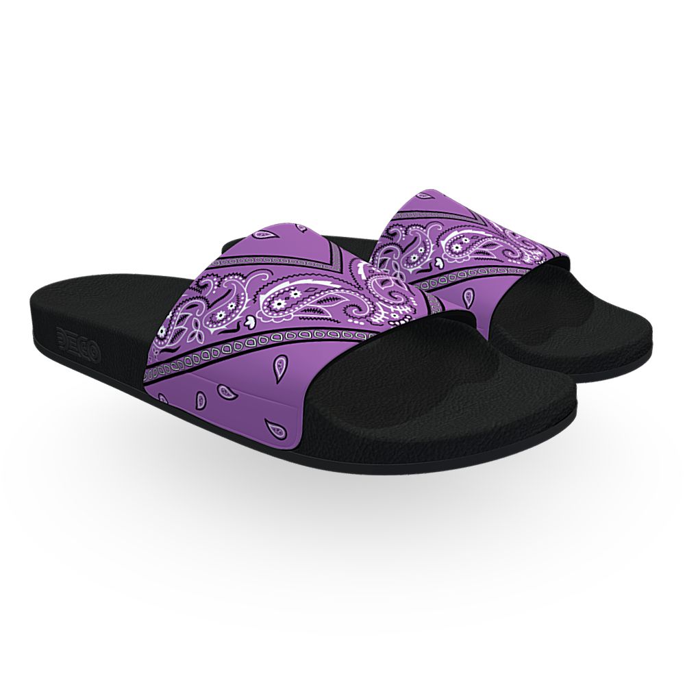 Orchid Purple Bandana - Unisex Slide Sandal