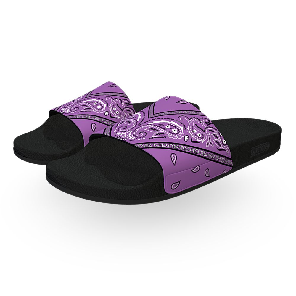 Orchid Purple Bandana - Unisex Slide Sandal