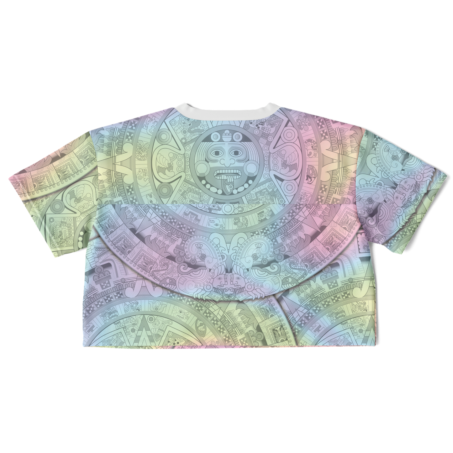 Pastel Aztec Calendar - Cropped Football Jersey