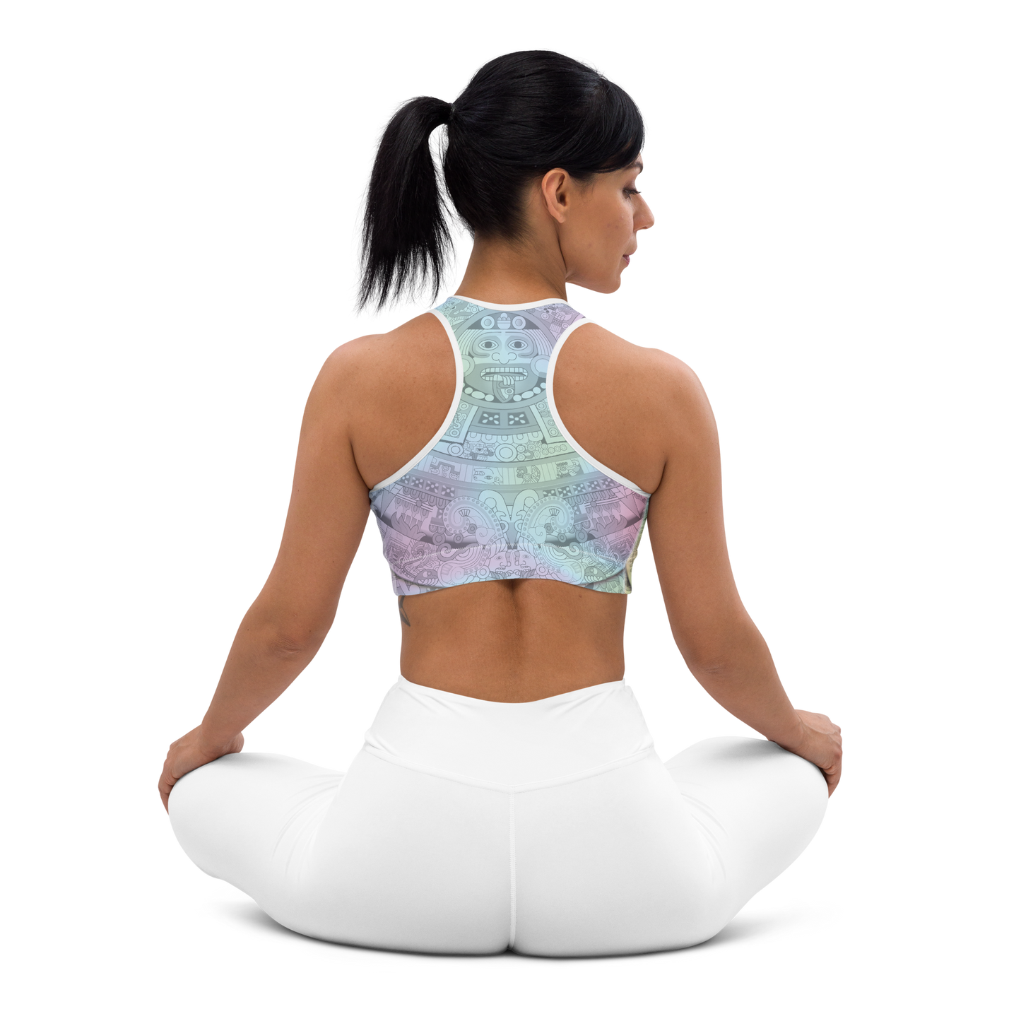Pastel Aztec Calendar - Sports Bra