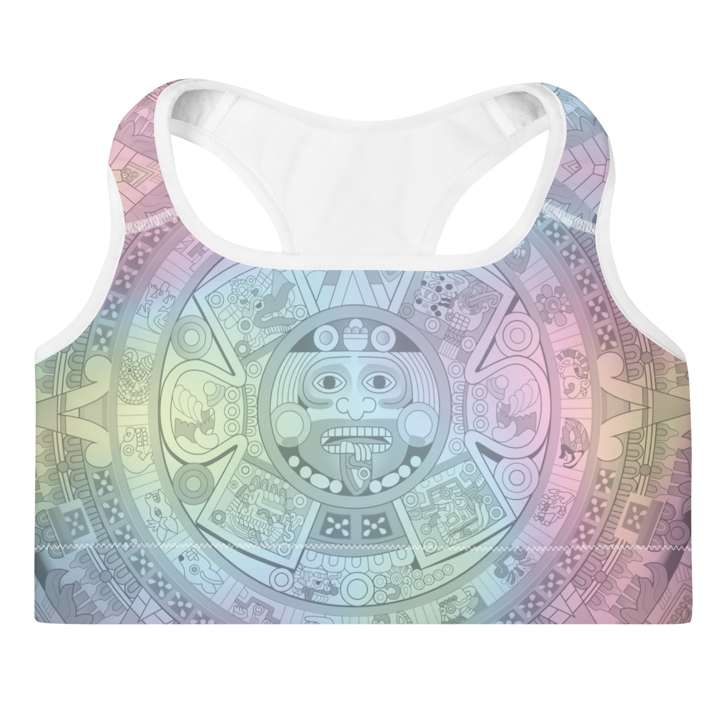 Pastel Aztec Calendar - Sports Bra