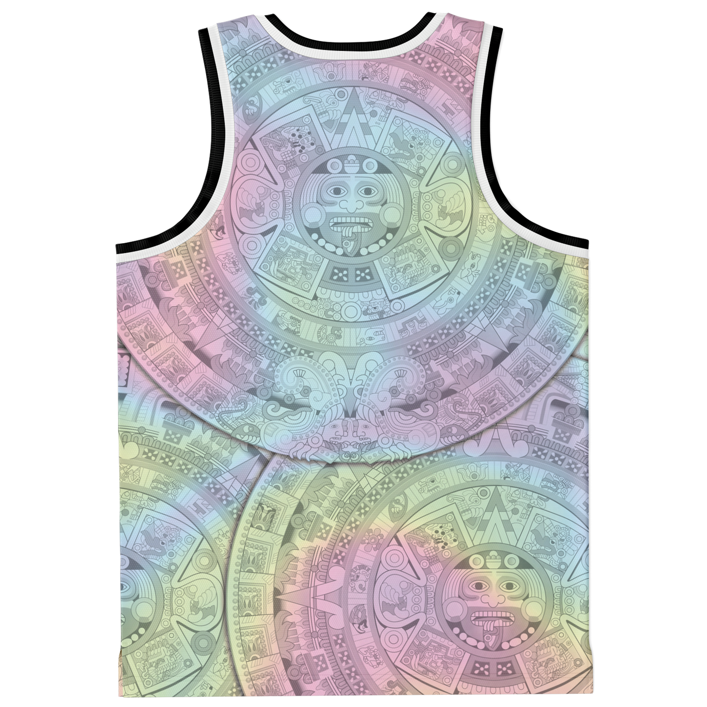 Pastel Aztec Calendar - Unisex Basketball Jersey