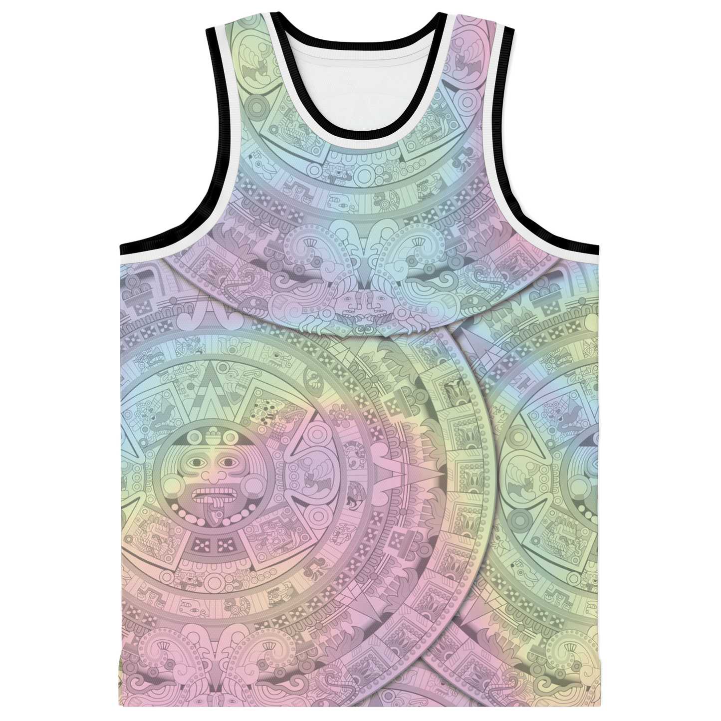 Pastel Aztec Calendar - Unisex Basketball Jersey
