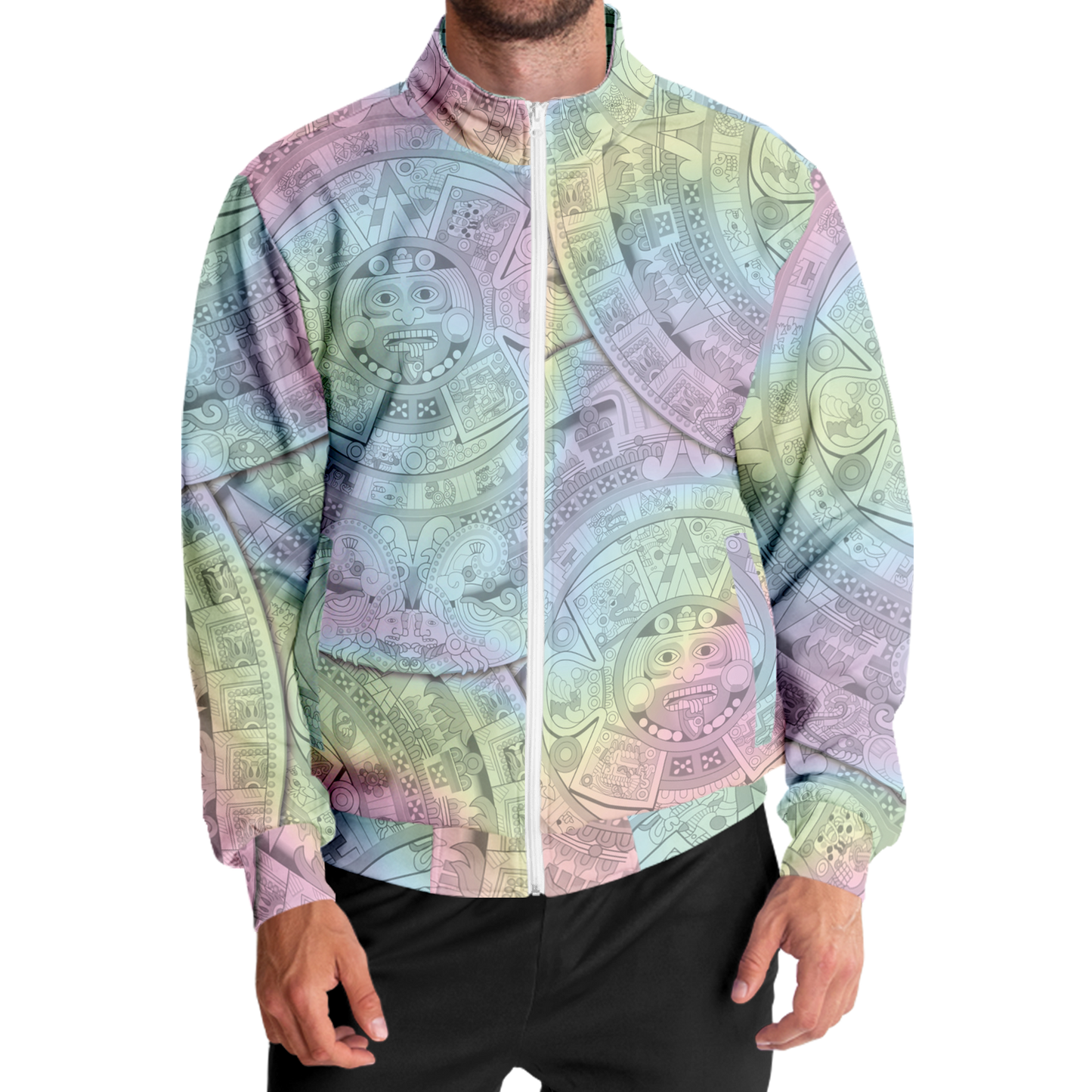 Pastel Aztec Calendar - Unisex Track Jacket