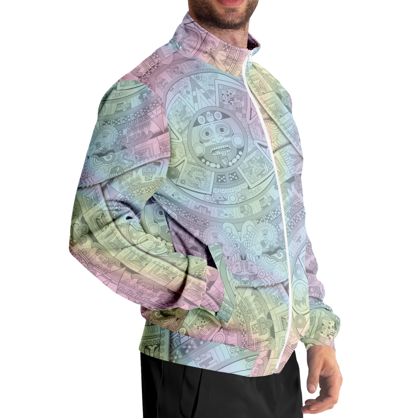 Pastel Aztec Calendar - Unisex Track Jacket