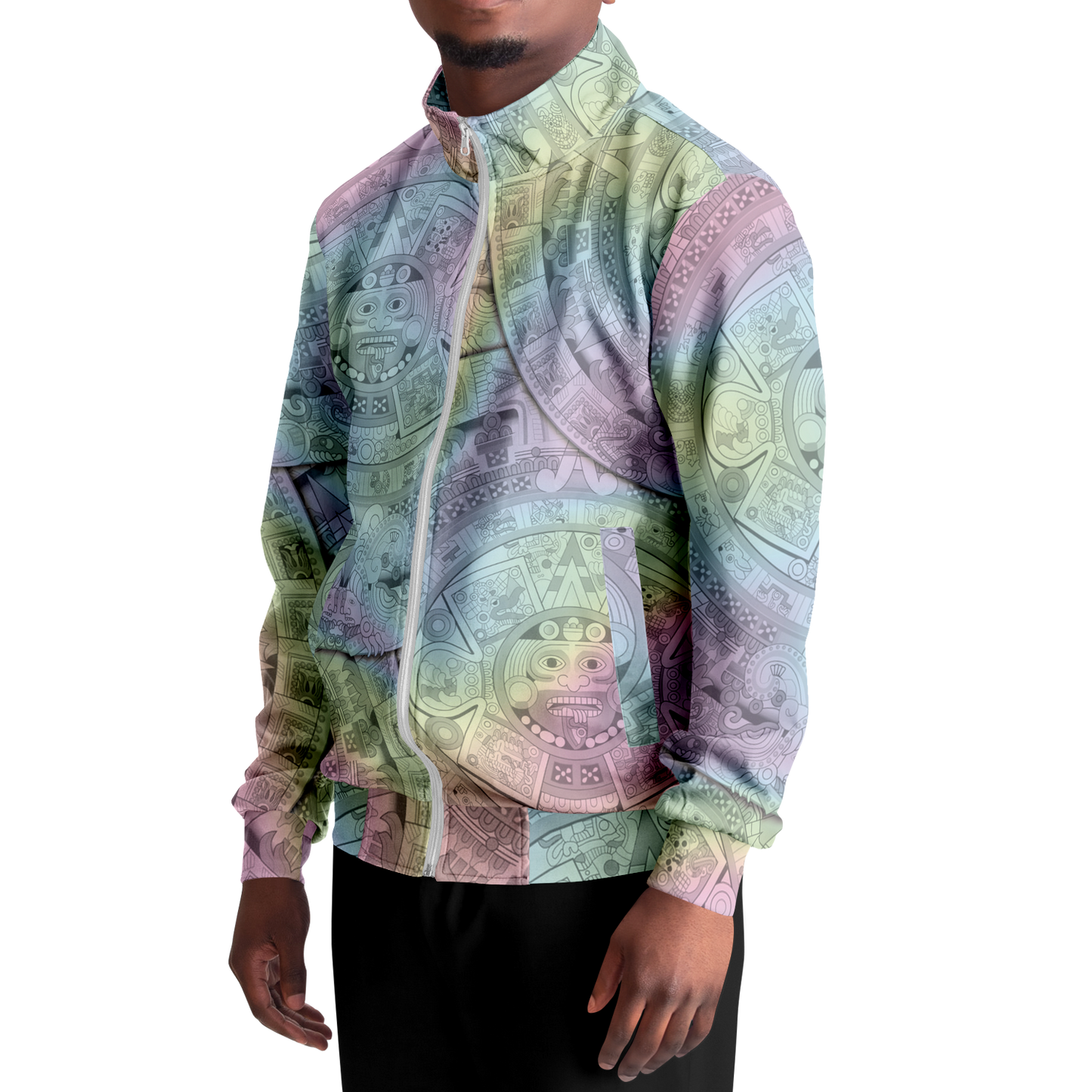 Pastel Aztec Calendar - Unisex Track Jacket