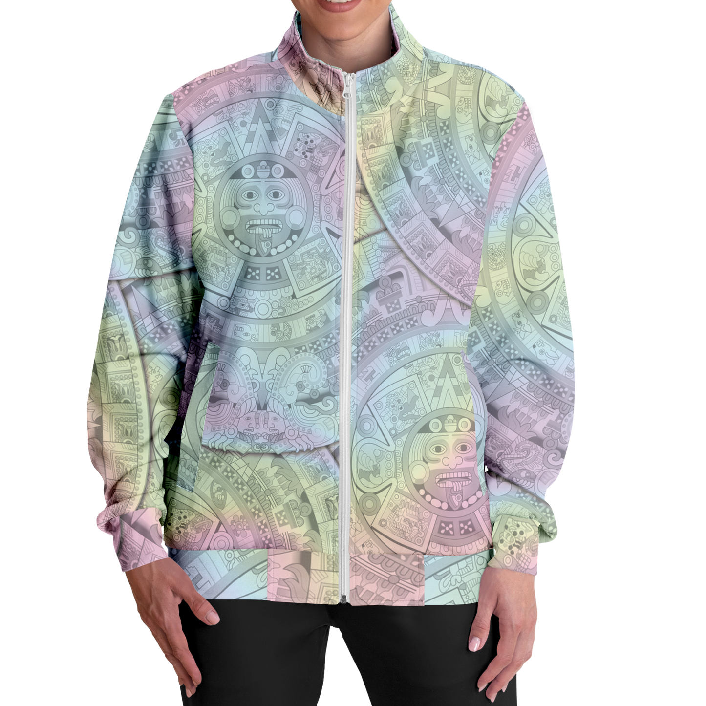Pastel Aztec Calendar - Unisex Track Jacket