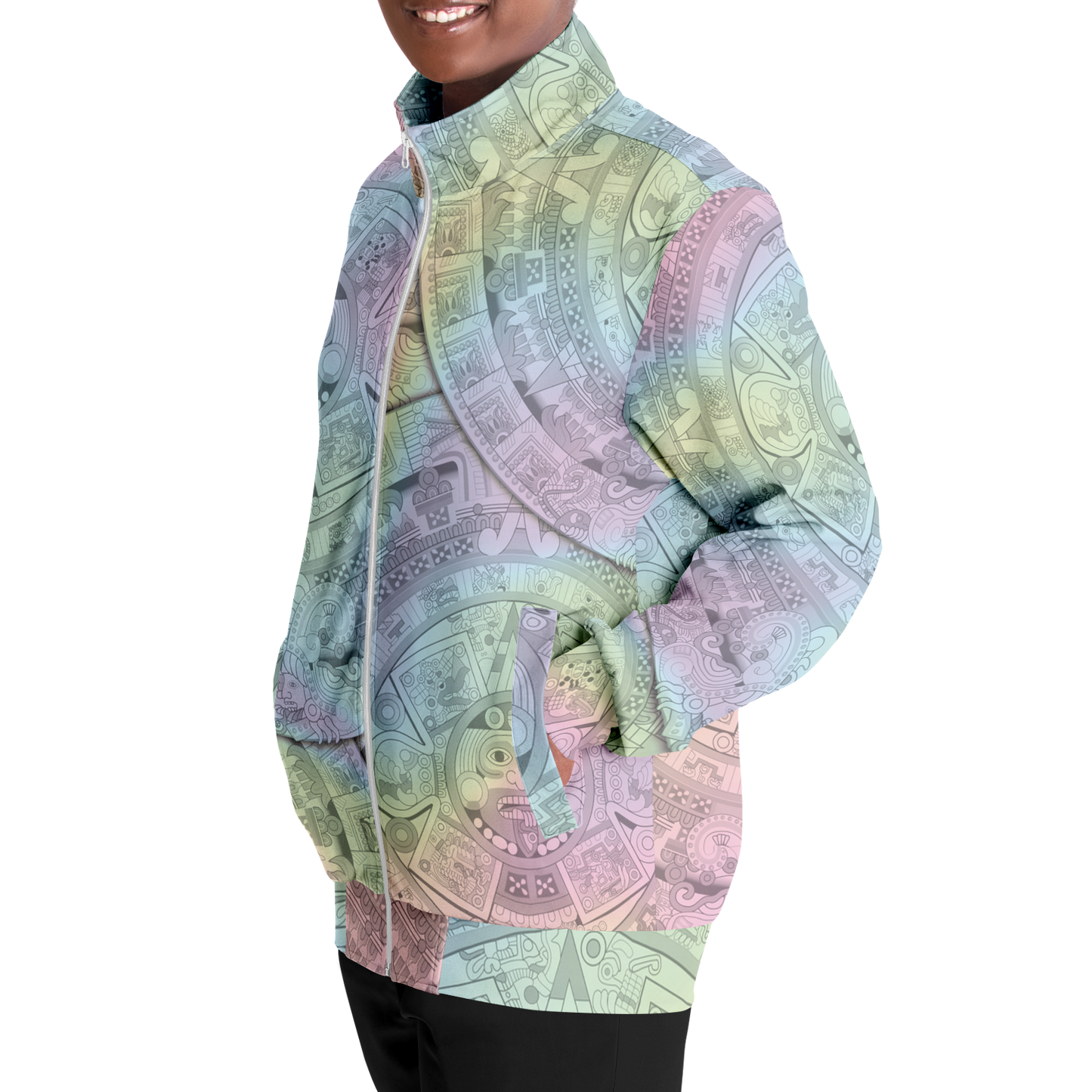 Pastel Aztec Calendar - Unisex Track Jacket