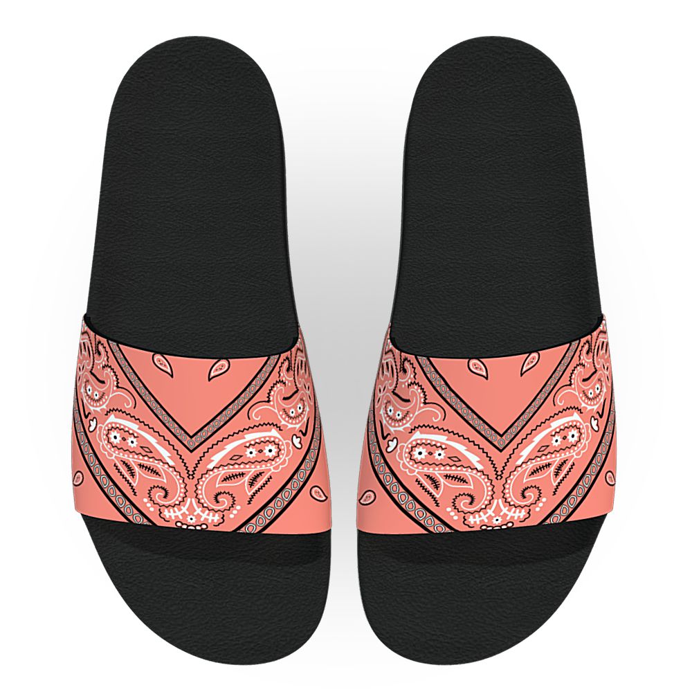 Peach Coral Bandana - Unisex Slide Sandal