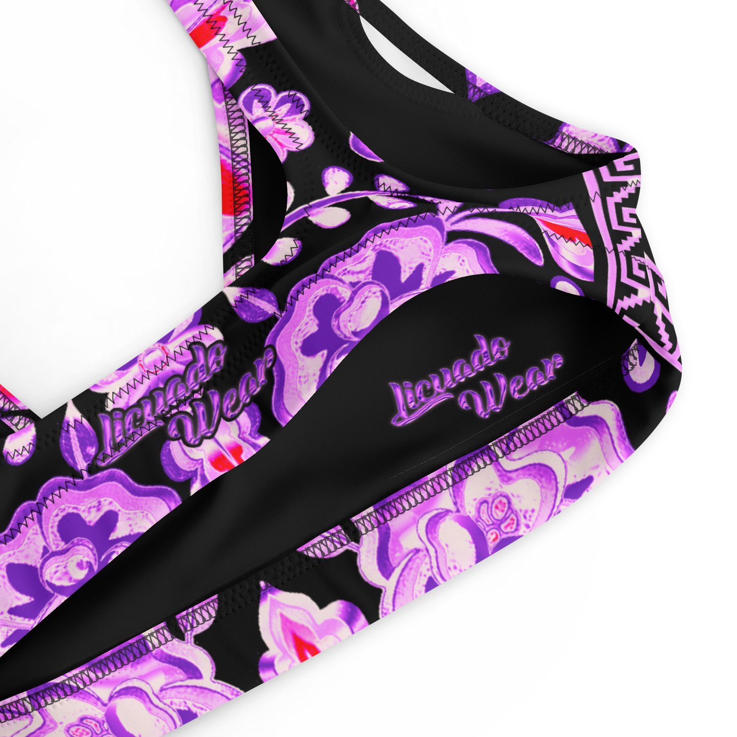 Pink Chrome Charro (Caballo/Horse) - Recycled Bikini Top
