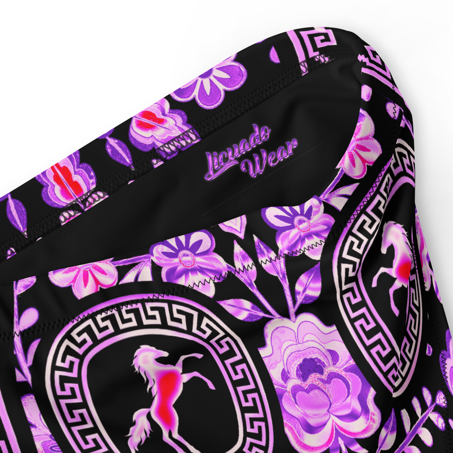 Pink Chrome Charro (Caballo/Horse) - Recycled High-waisted Bikini Bottom