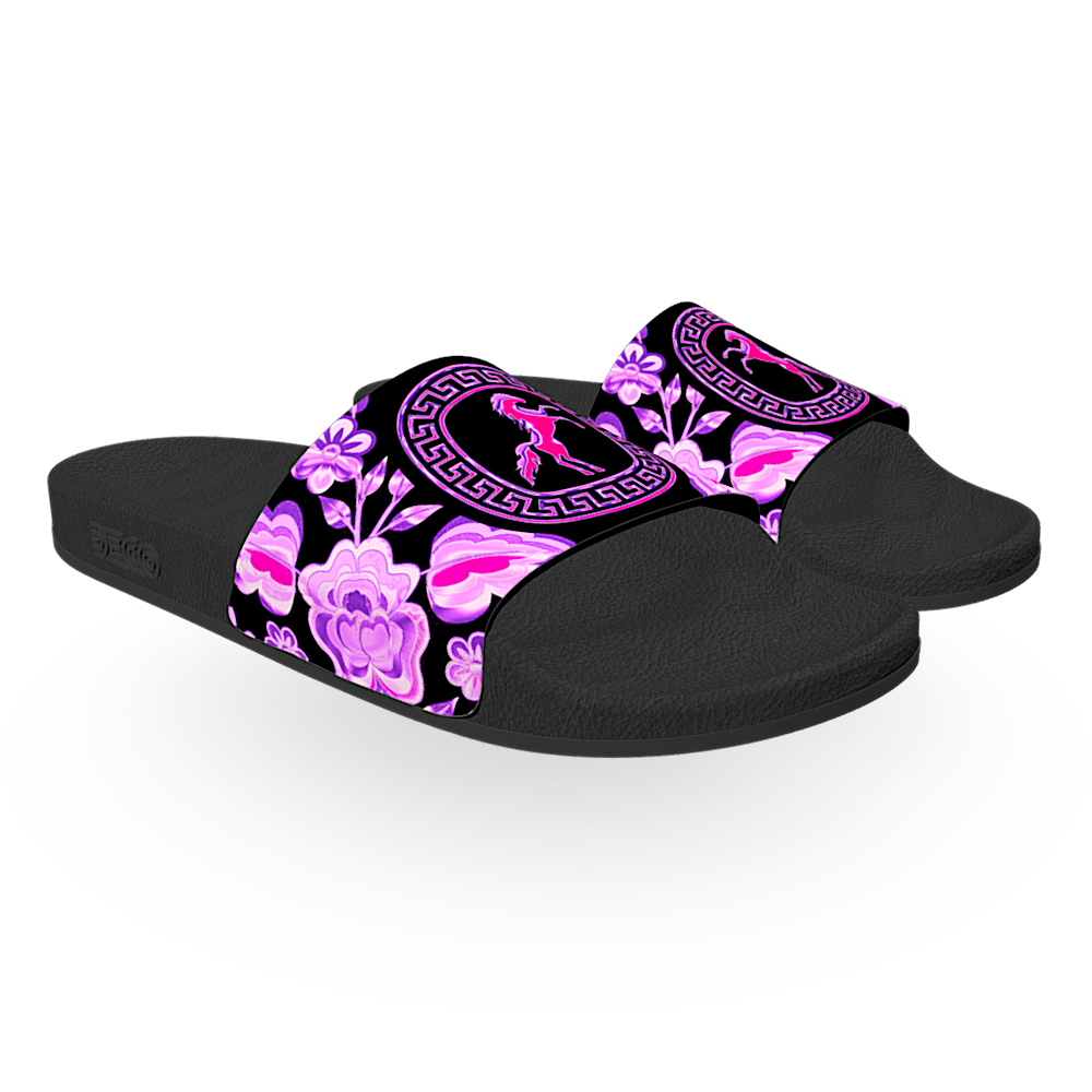 Pink Chrome Charro (Caballo/Horse) - Unisex Slide Sandal