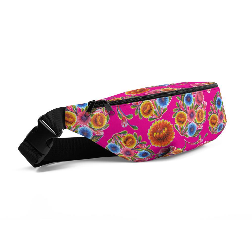 Pink Floral (Mexican Oilcloth Inspired) - Fanny Pack-Bags-Licuado Wear
