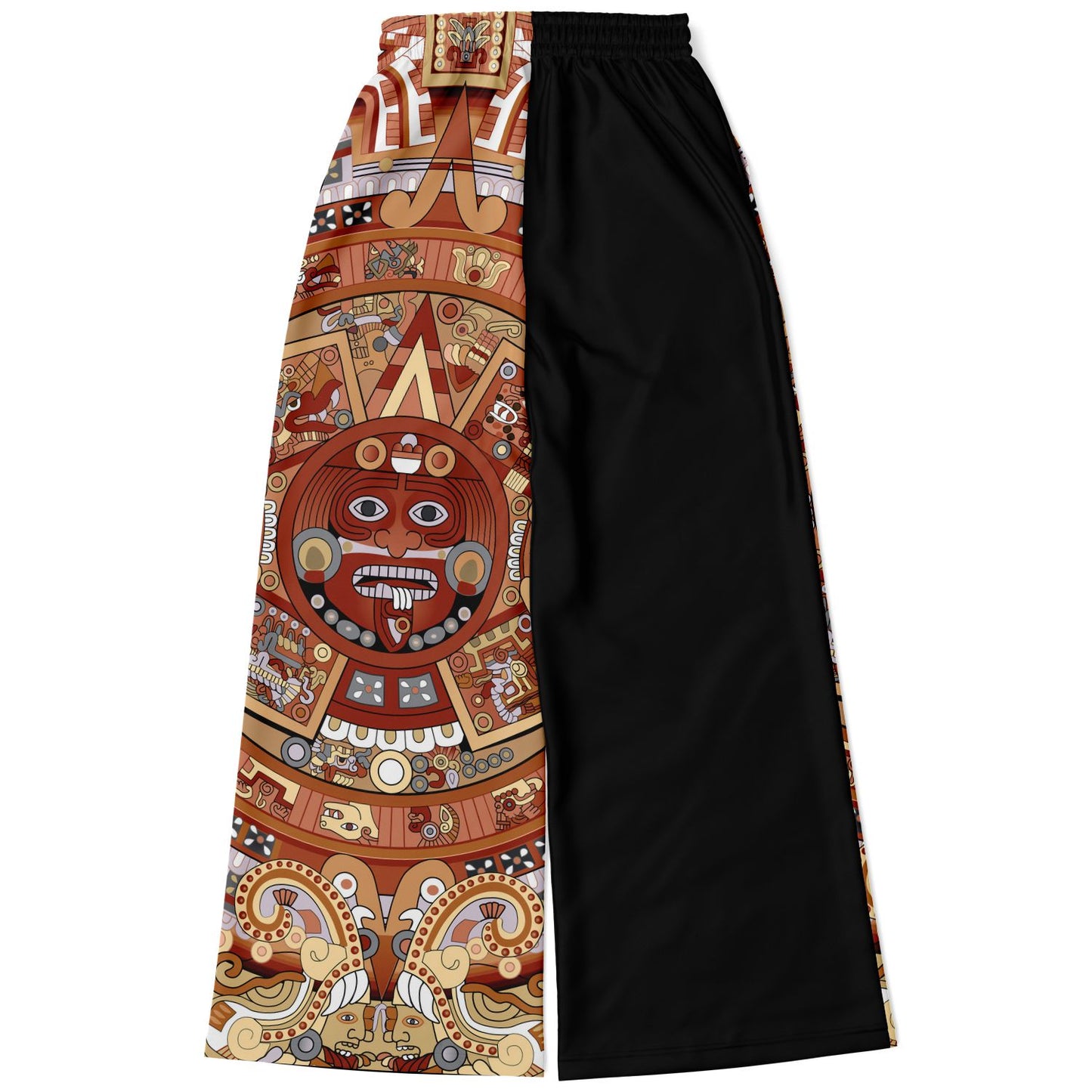Red Earth & Tan Aztec Calendar - Flare Pant