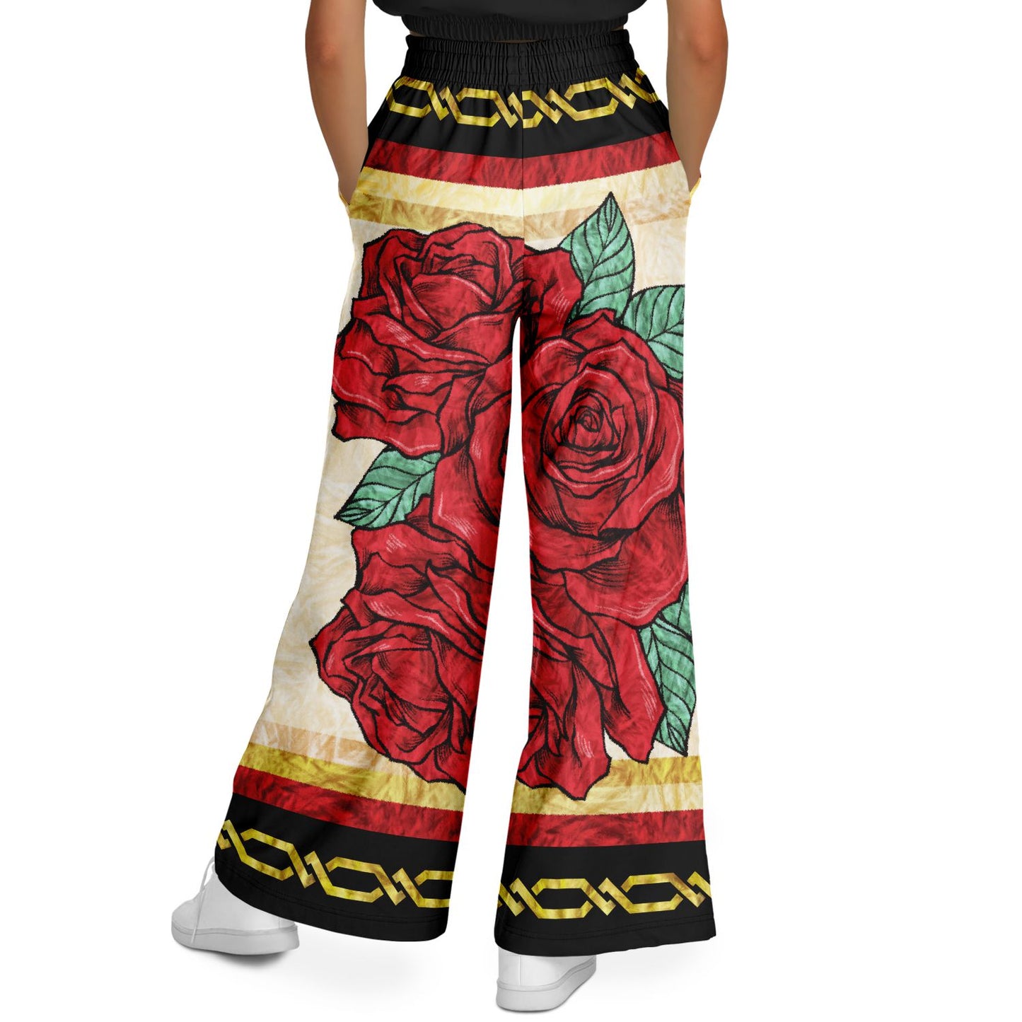 Red Rose Cobija - Flare Fleece Pant