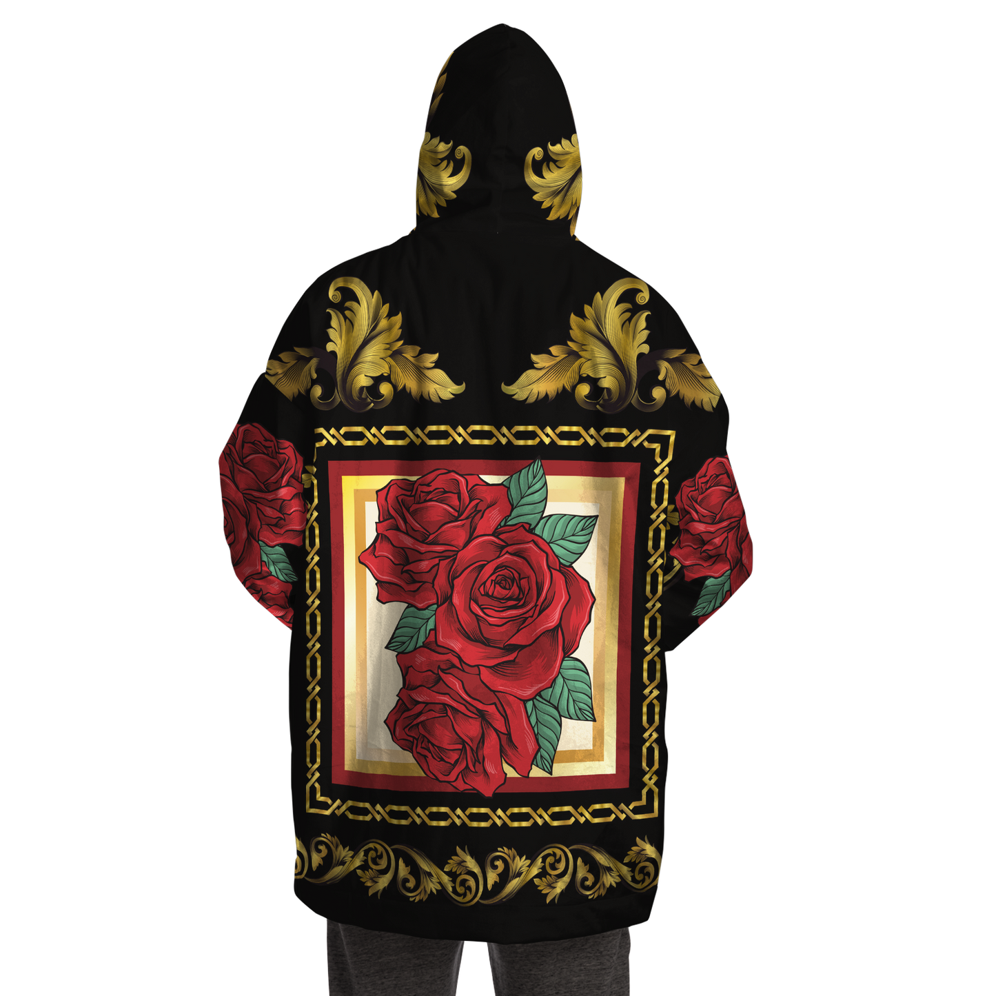Red Rose & Gold Chain - Cobija Hoodie