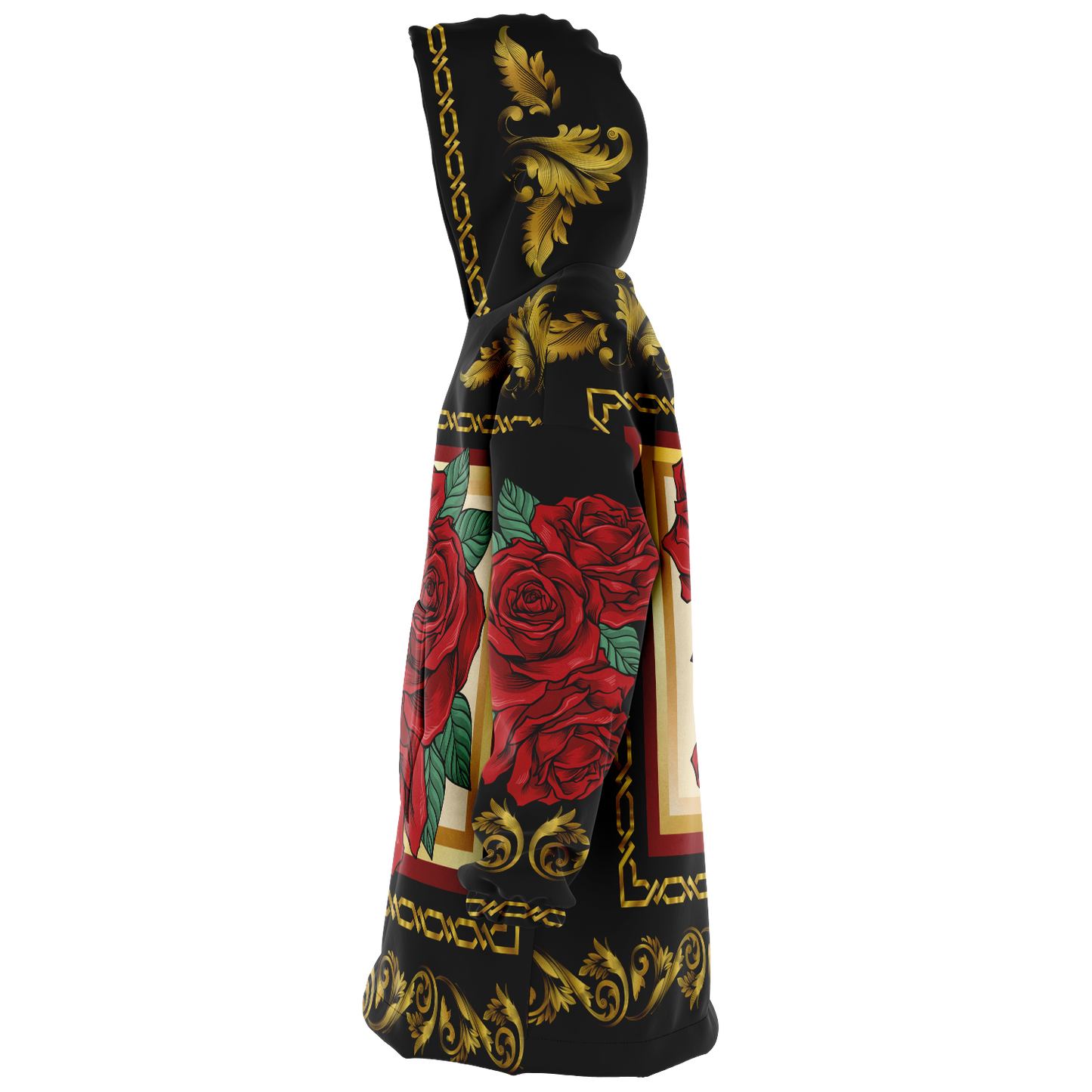 Red Rose & Gold Chain - Cobija Hoodie