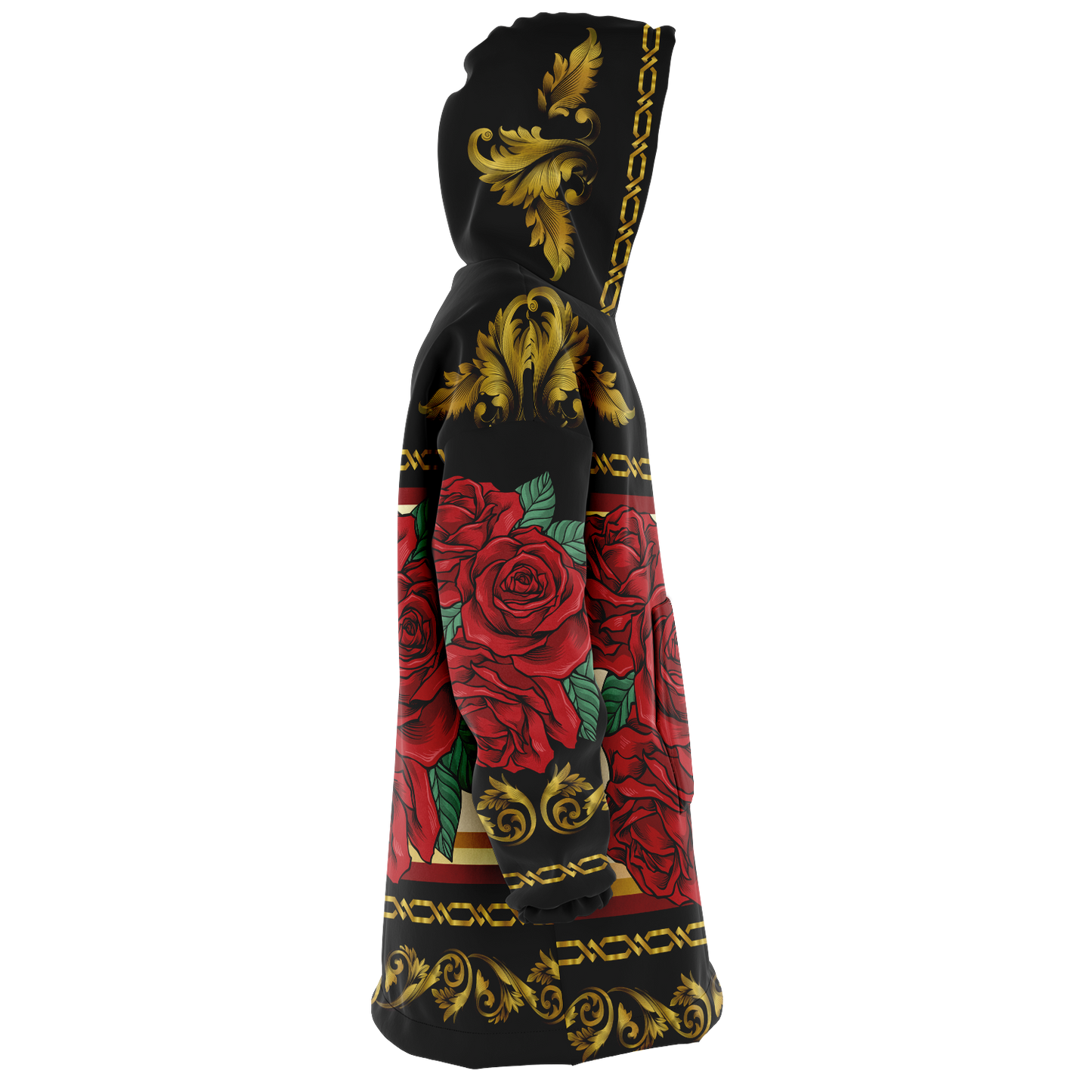 Red Rose & Gold Chain - Cobija Hoodie