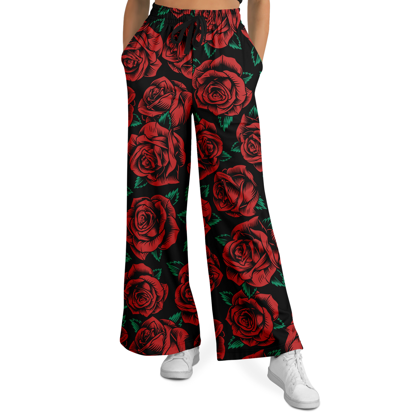 Red Roses - Flare Fleece Pant
