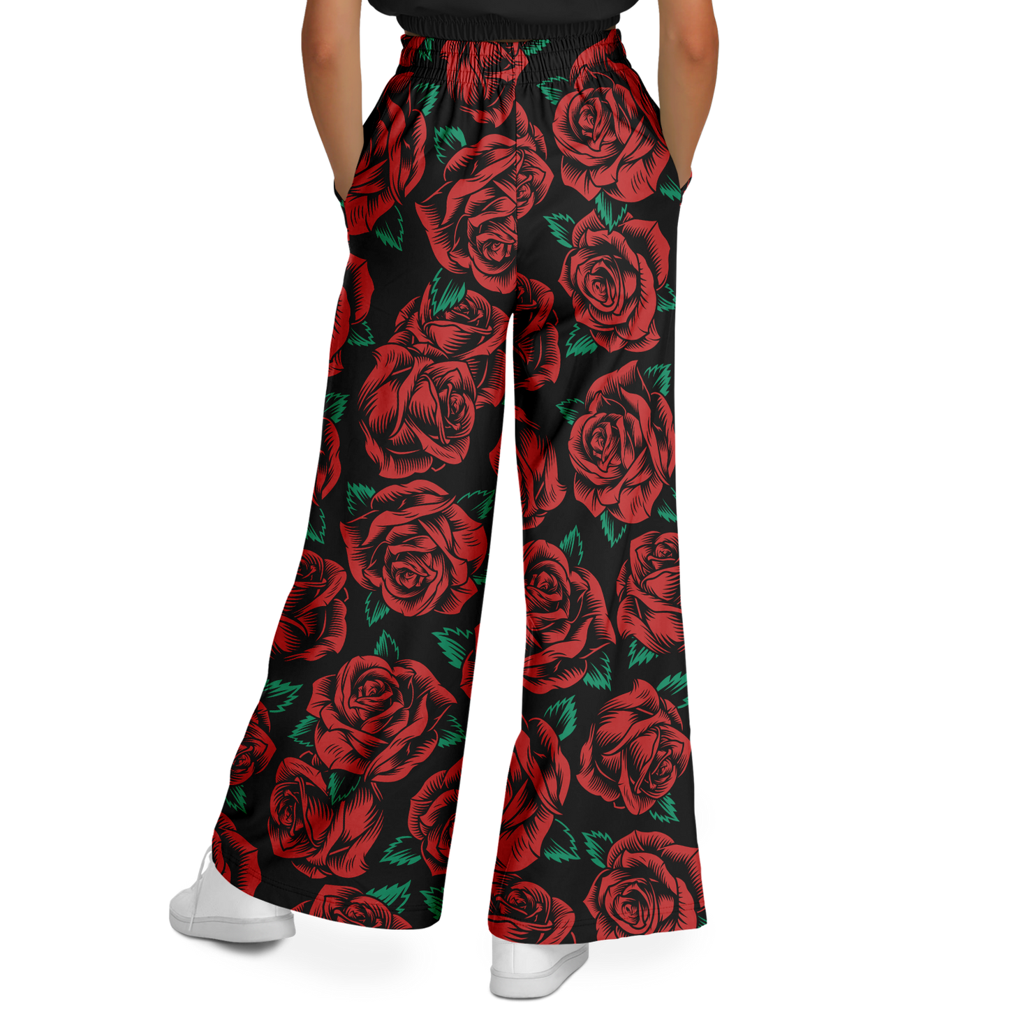 Red Roses - Flare Fleece Pant