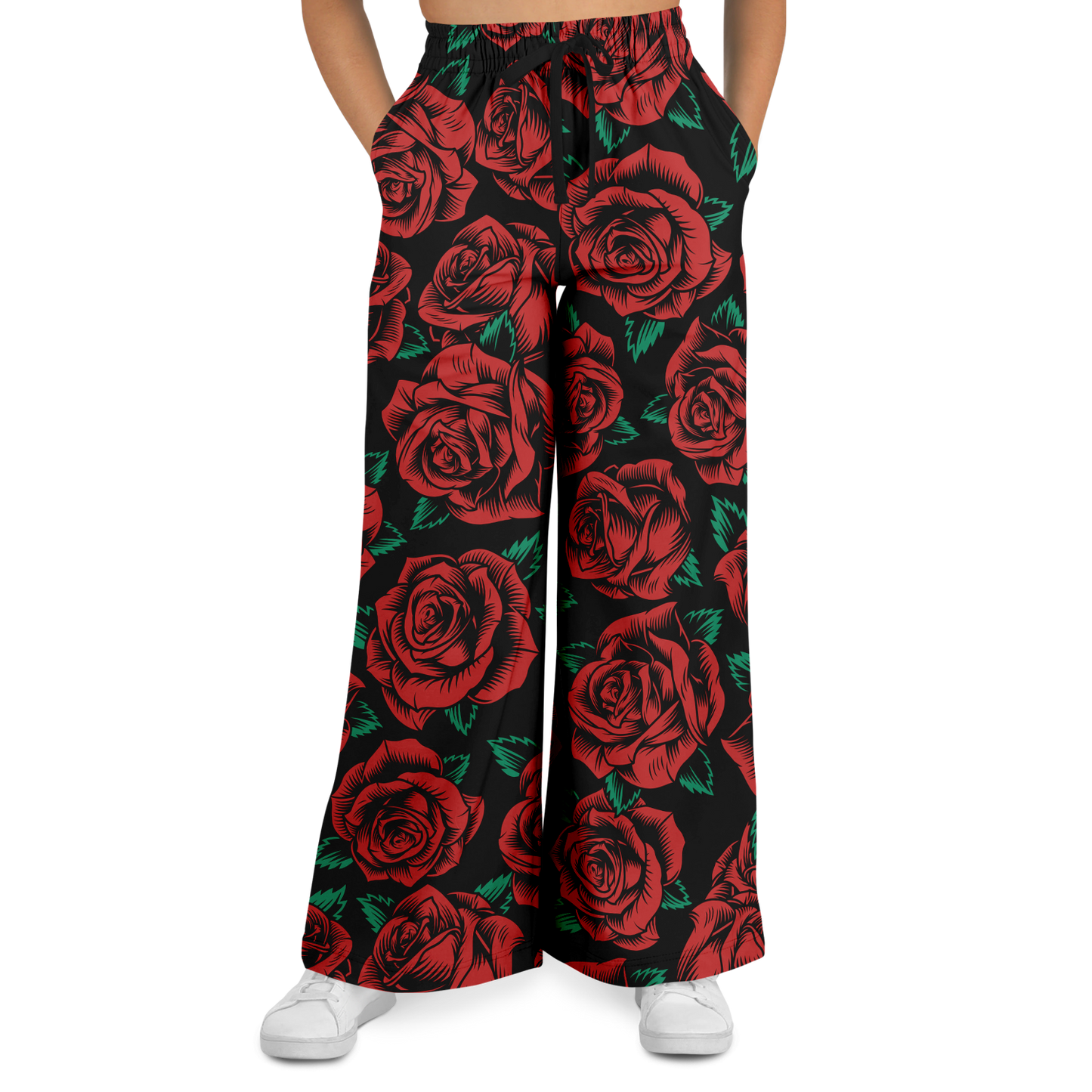 Red Roses - Flare Fleece Pant