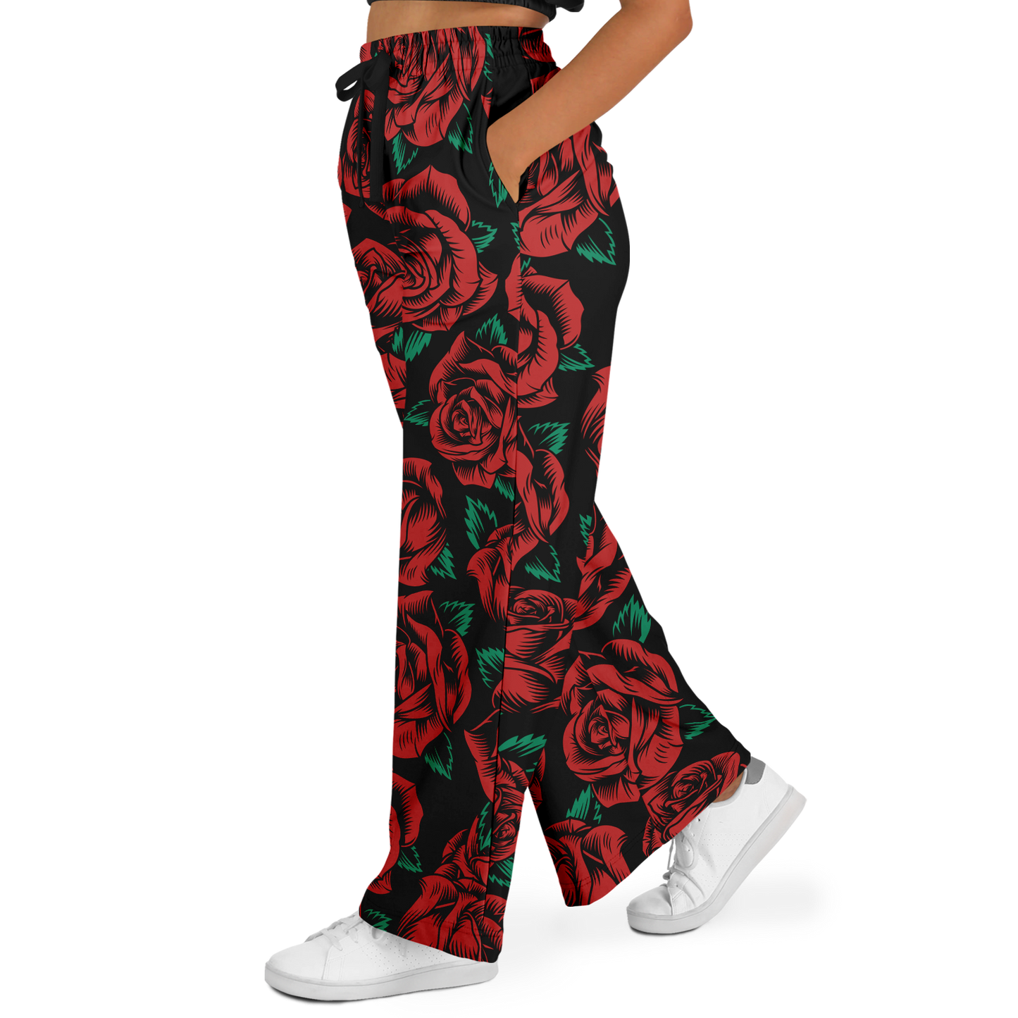 Red Roses - Flare Fleece Pant