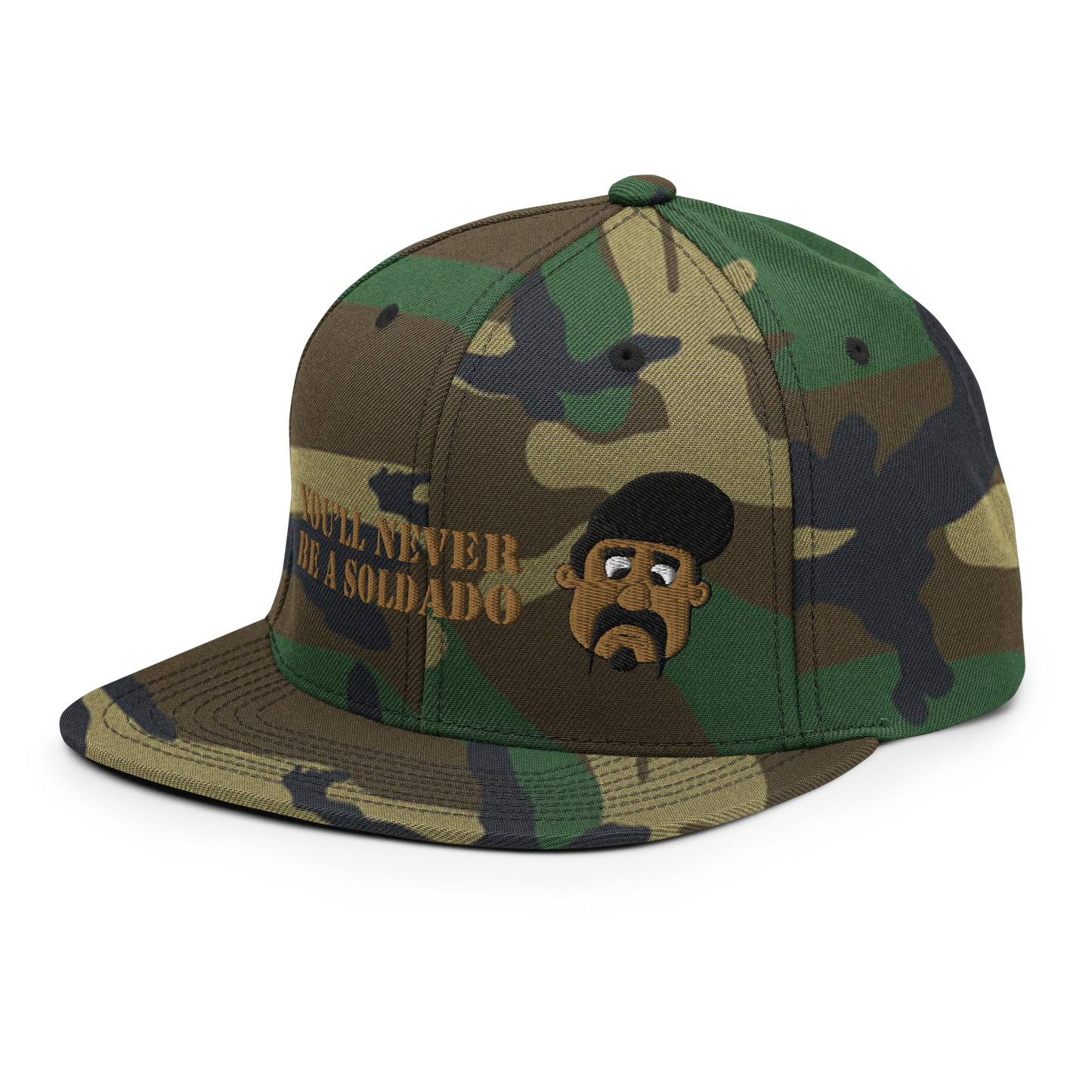 Soldado (Brown Text) - Fliplandia Snapback Hat