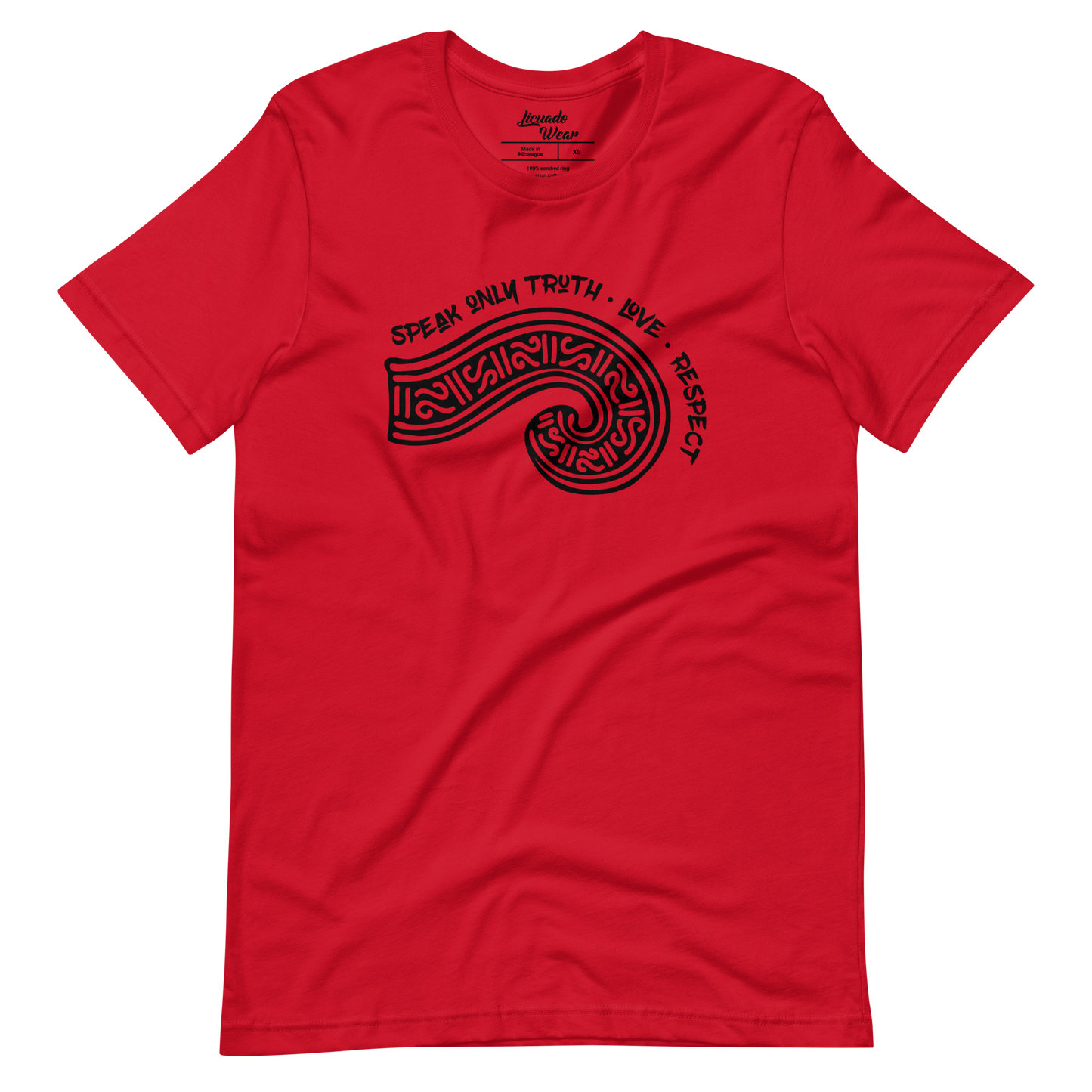 Speak Only Truth, Love, Respect (Mexica Speech Scroll) - Unisex Short-Sleeve T-Shirt