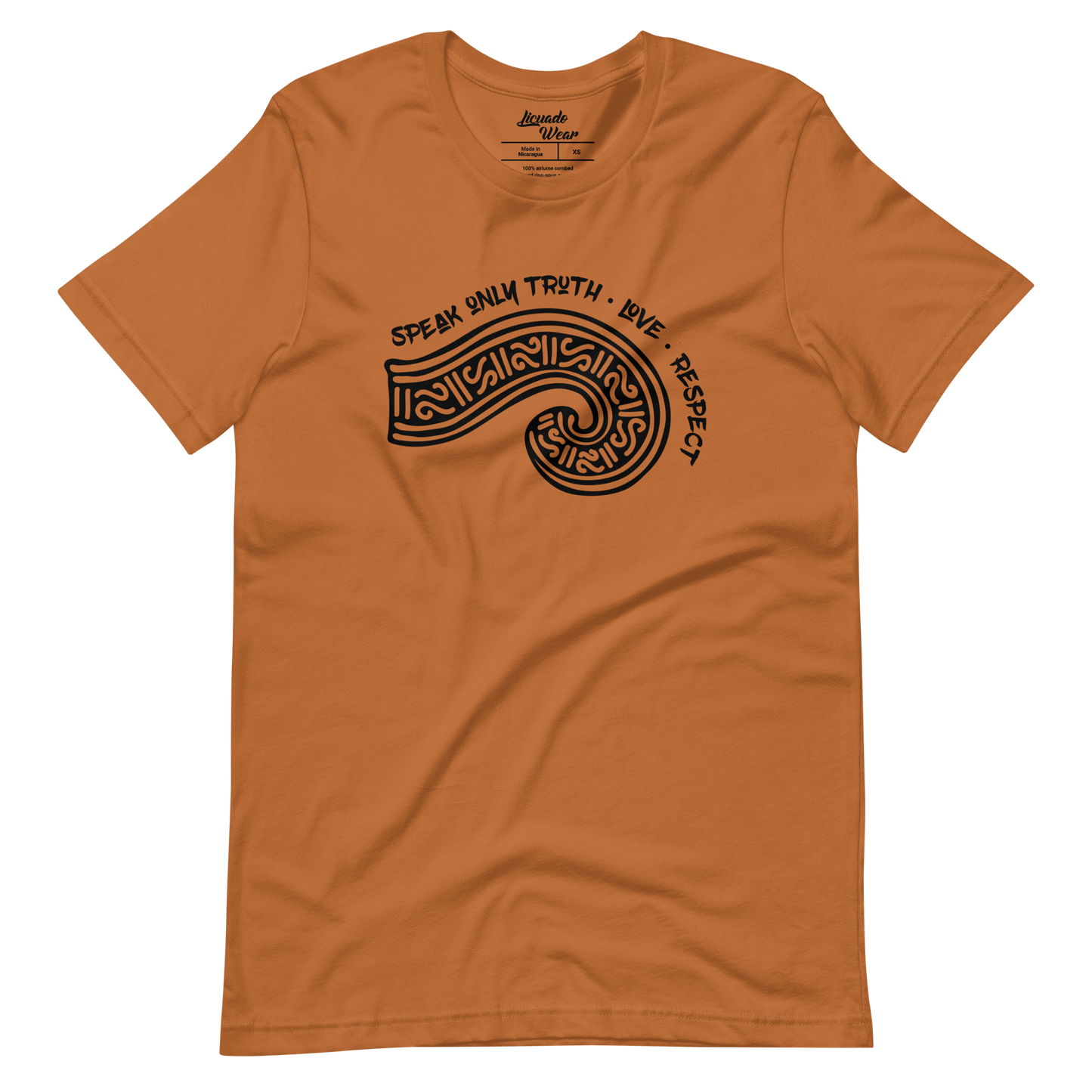 Speak Only Truth, Love, Respect (Mexica Speech Scroll) - Unisex Short-Sleeve T-Shirt
