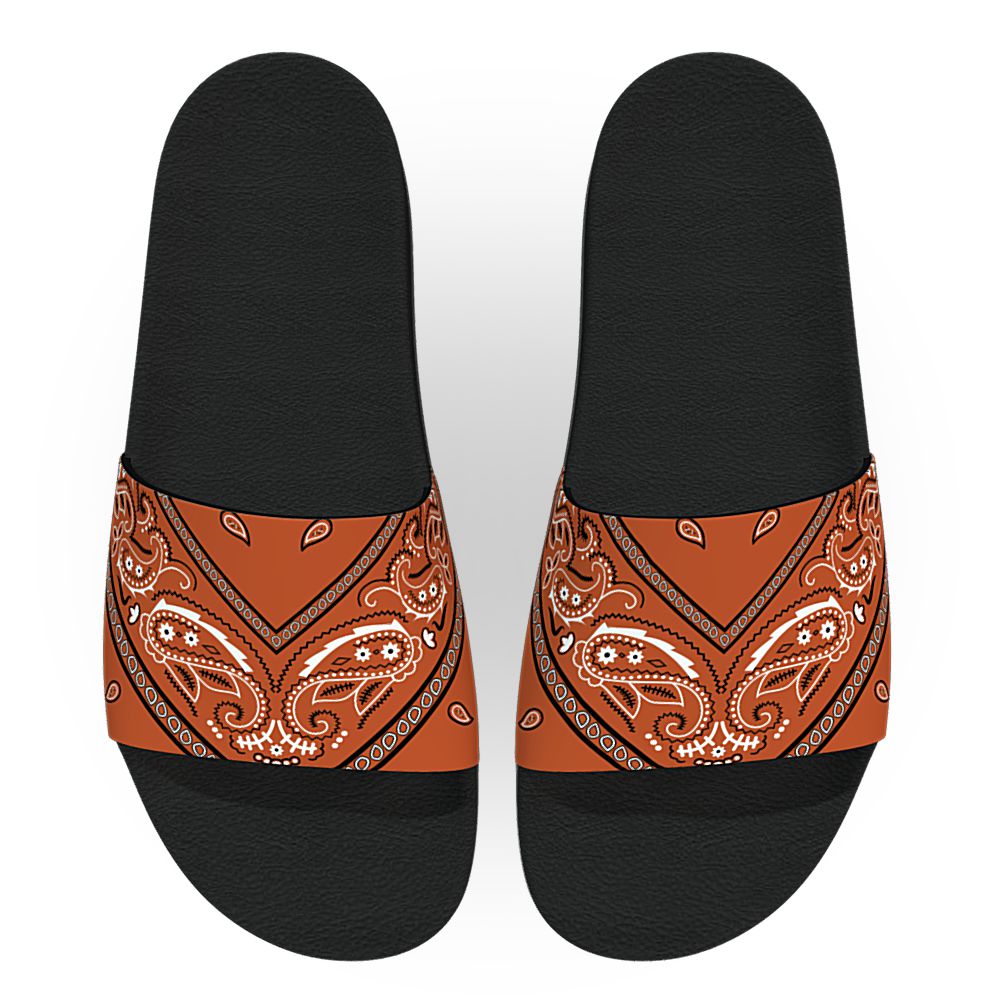 Terracotta (Rust) Bandana - Unisex Slide Sandal