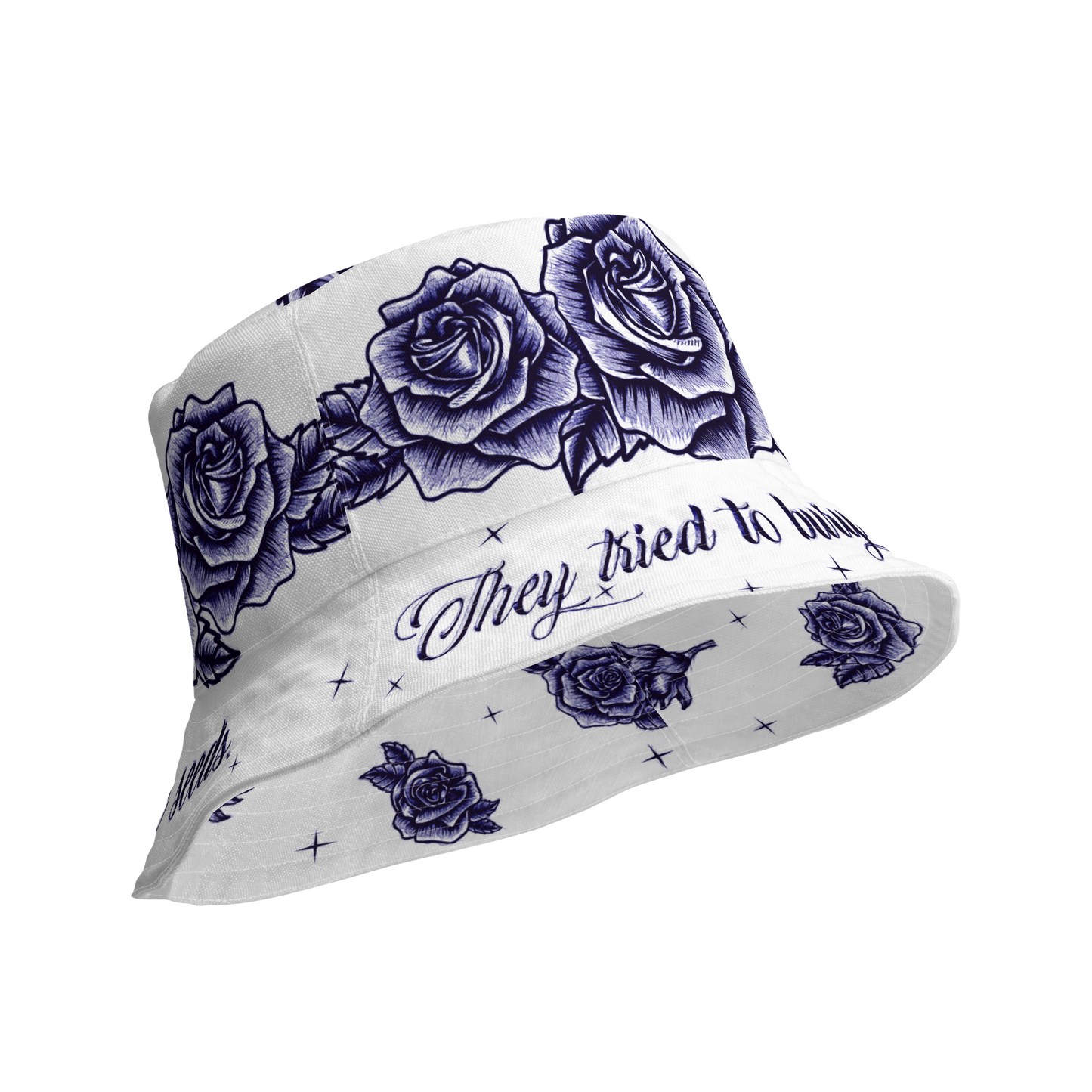 They tried to bury us... (Blue Bic Pen Style) - Reversible Bucket Hat