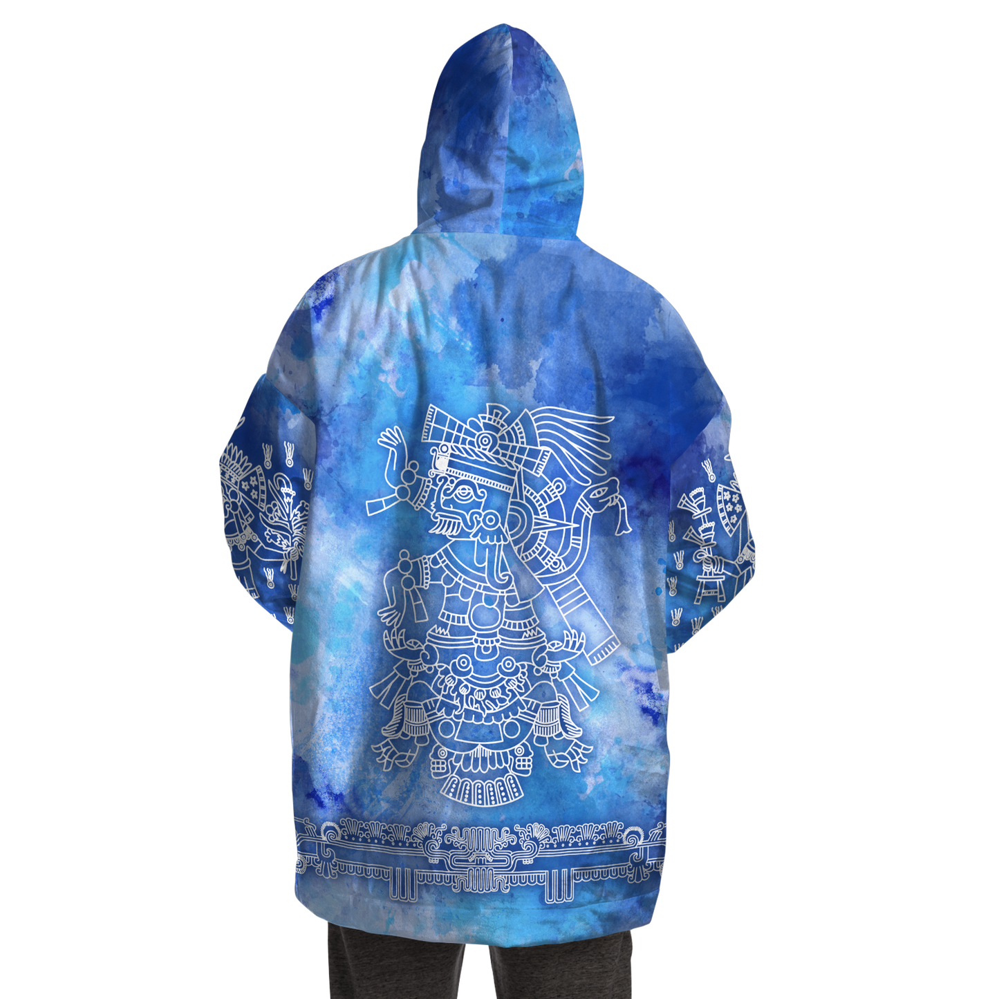 Tlaloc Blue Watercolors - Cobija Hoodie