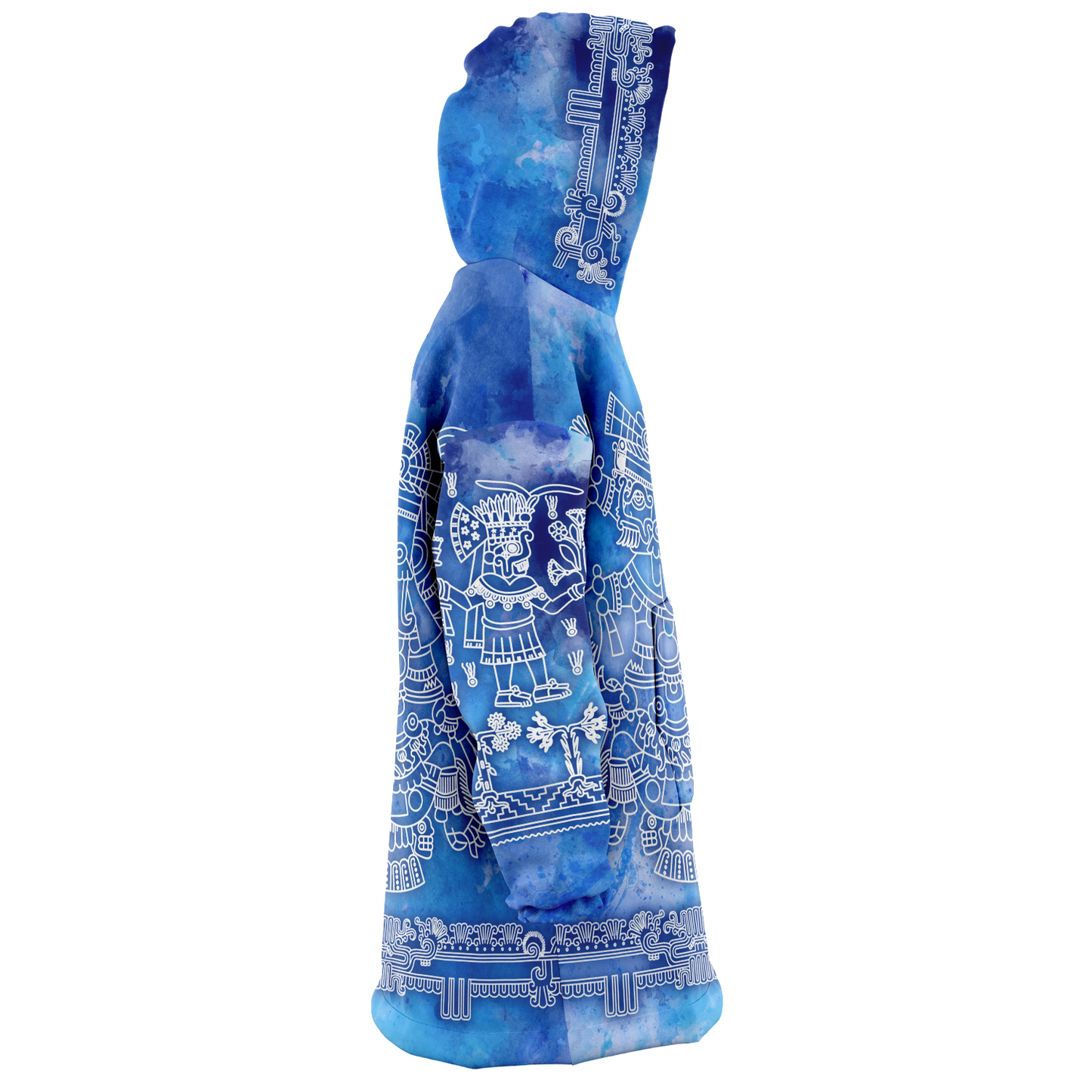 Tlaloc Blue Watercolors - Cobija Hoodie