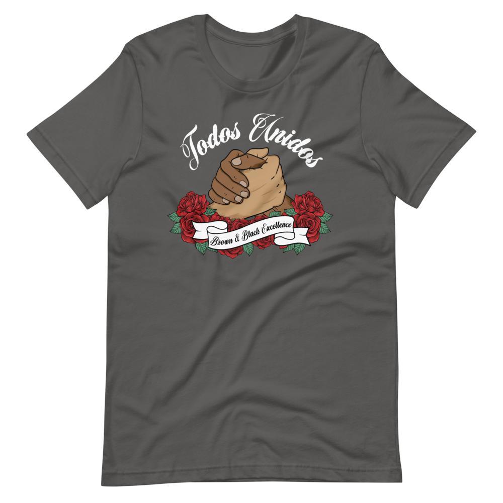 Todos Unidos, Brown and Black Excellence - Short-Sleeve Unisex Dark T-Shirts - Licuado Wear