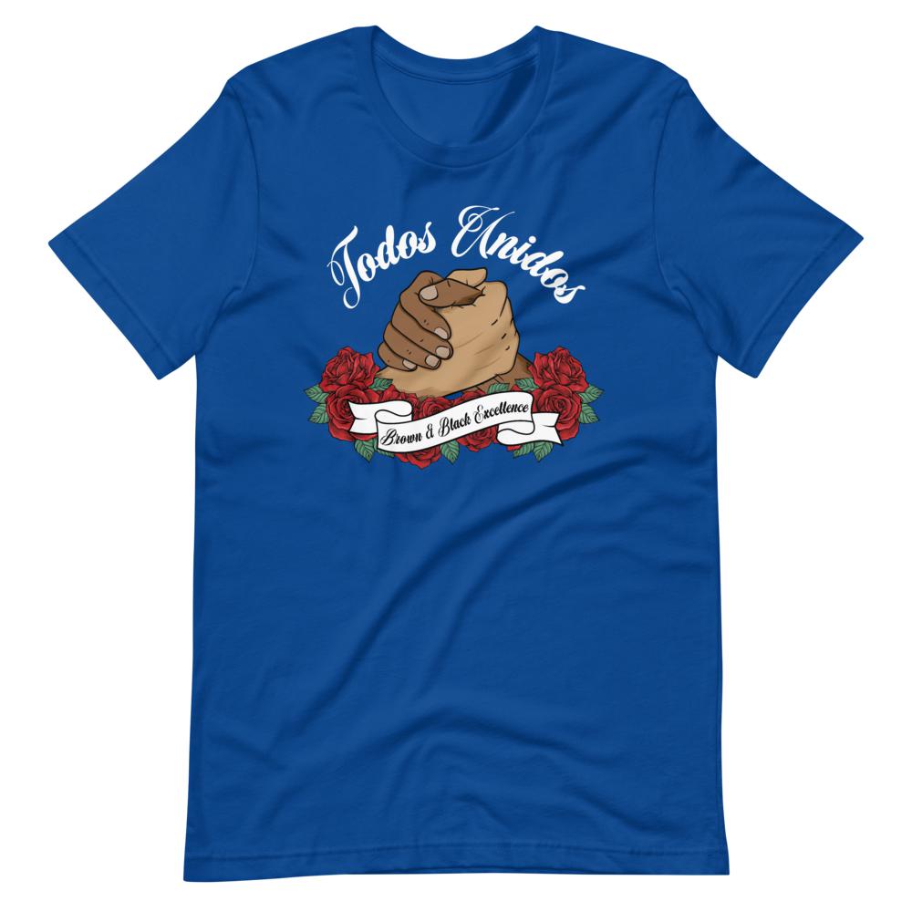 Todos Unidos, Brown and Black Excellence - Short-Sleeve Unisex Dark T-Shirts - Licuado Wear
