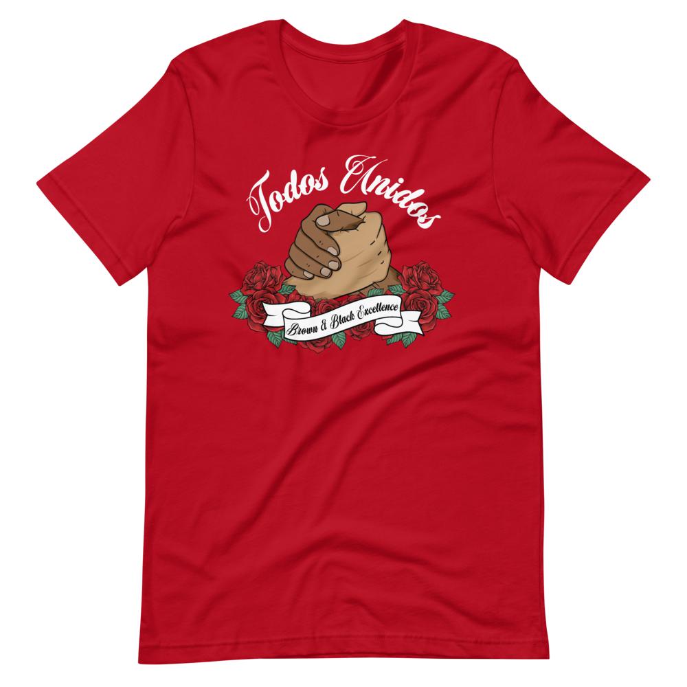 Todos Unidos, Brown and Black Excellence - Short-Sleeve Unisex Dark T-Shirts - Licuado Wear