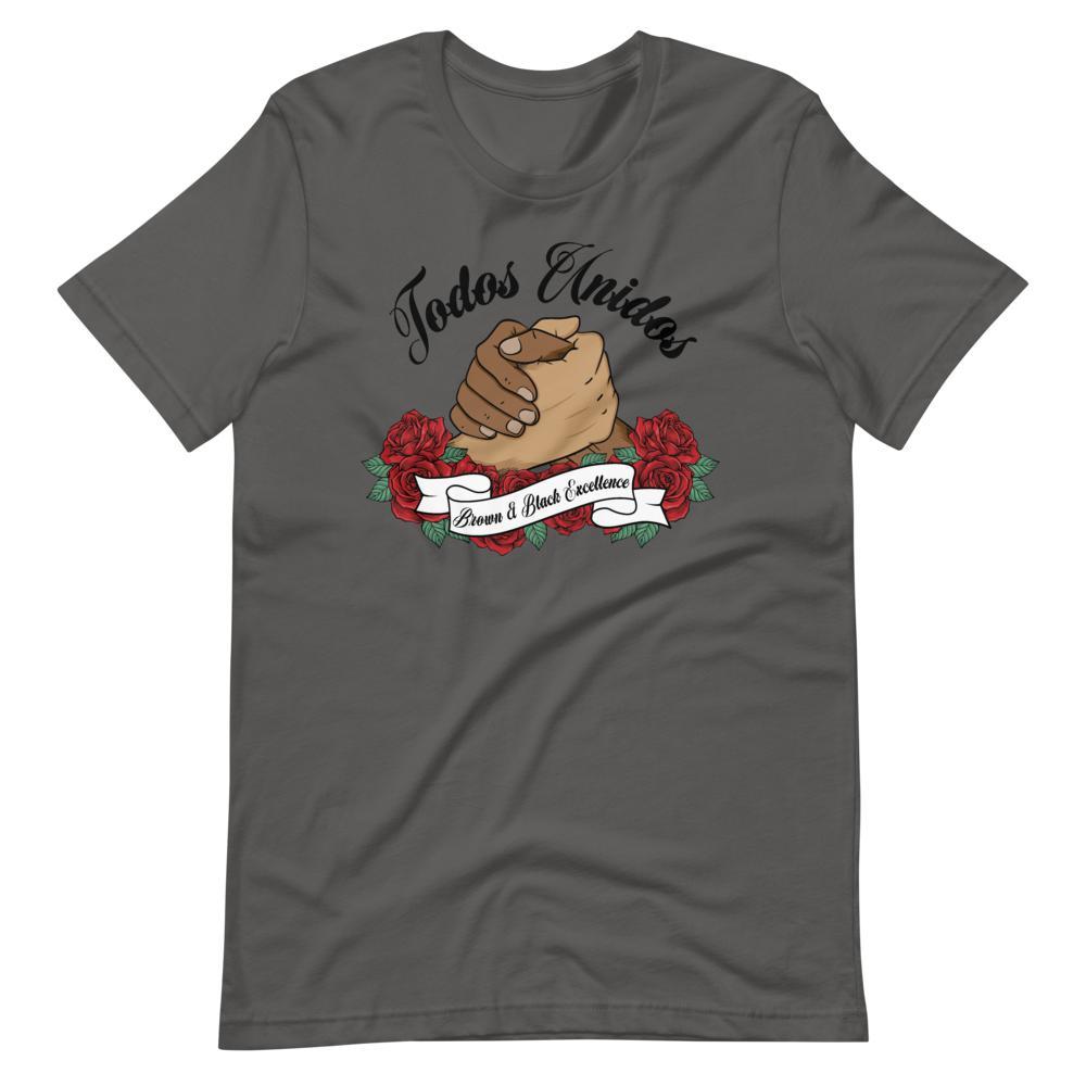 Todos Unidos, Brown and Black Excellence - Short-Sleeve Unisex Light T-Shirts - Licuado Wear