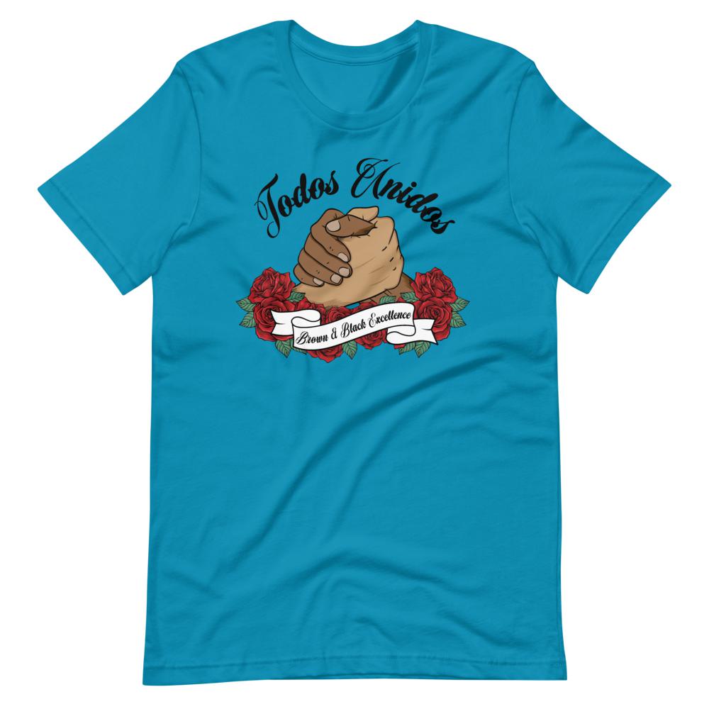 Todos Unidos, Brown and Black Excellence - Short-Sleeve Unisex Light T-Shirts - Licuado Wear