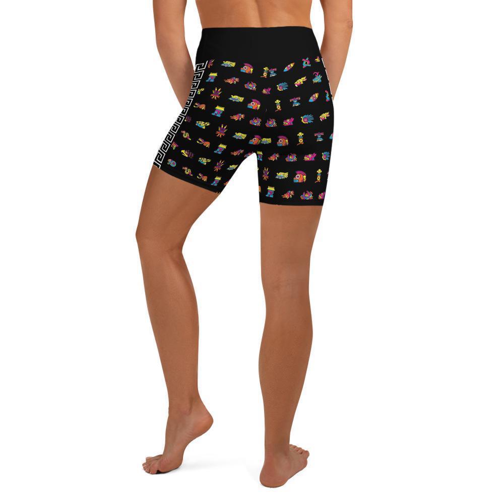 Tonalpohualli 20 Day Signs (Bright Colorway) - All-Over Print Shorts - Licuado Wear