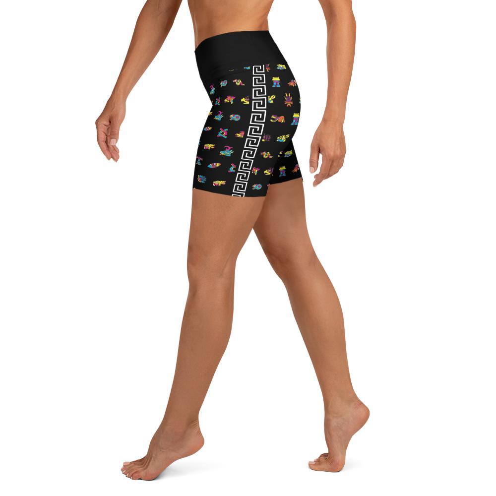 Tonalpohualli 20 Day Signs (Bright Colorway) - All-Over Print Shorts - Licuado Wear