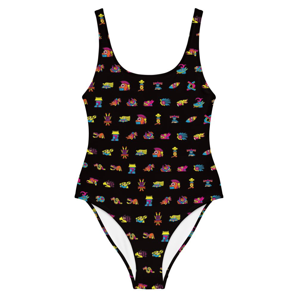 Tonalpohualli 20 Day Signs (Bright Colorway)- Swimsuit or Bodysuit - Licuado Wear