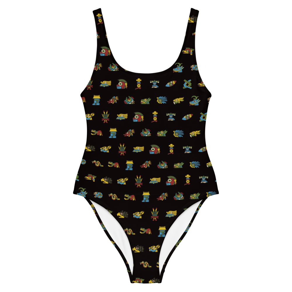 Tonalpohualli 20 Day Signs (Natural Colorway)- Swimsuit or Bodysuit - Licuado Wear