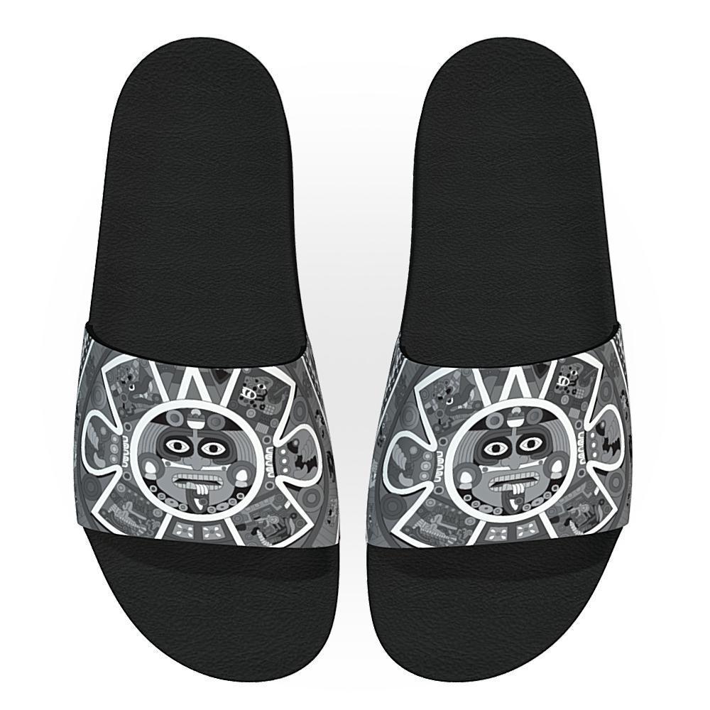 Tonatiuh (Black & White) - Unisex Slide Sandal-Footwear-Licuado Wear
