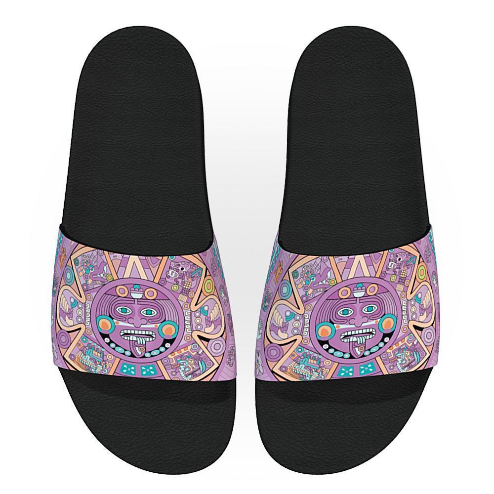 Tonatiuh (Lavender & Peach) - Unisex Slide Sandal-Footwear-Licuado Wear