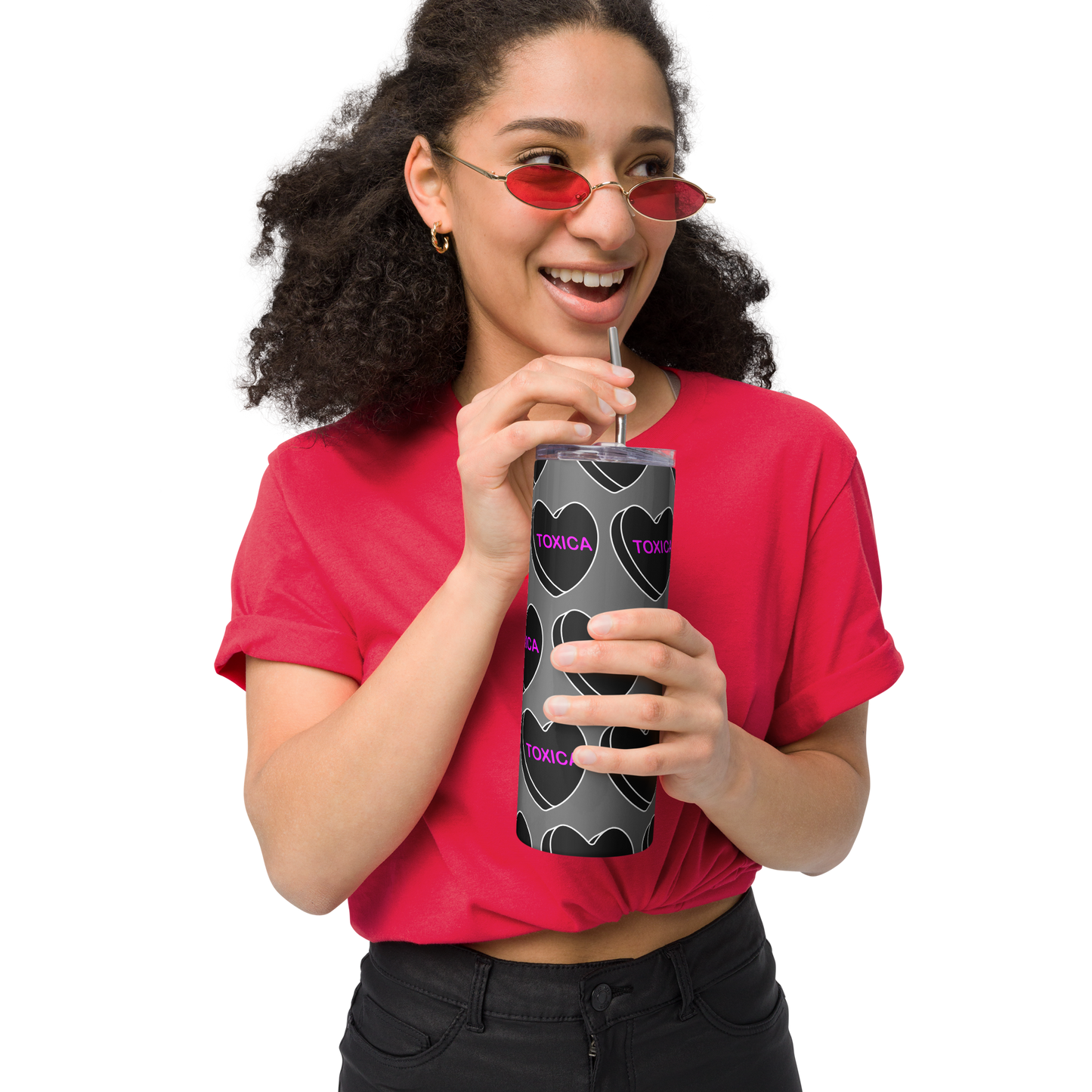 Toxica Candy Conversation Heart - Stainless steel tumbler