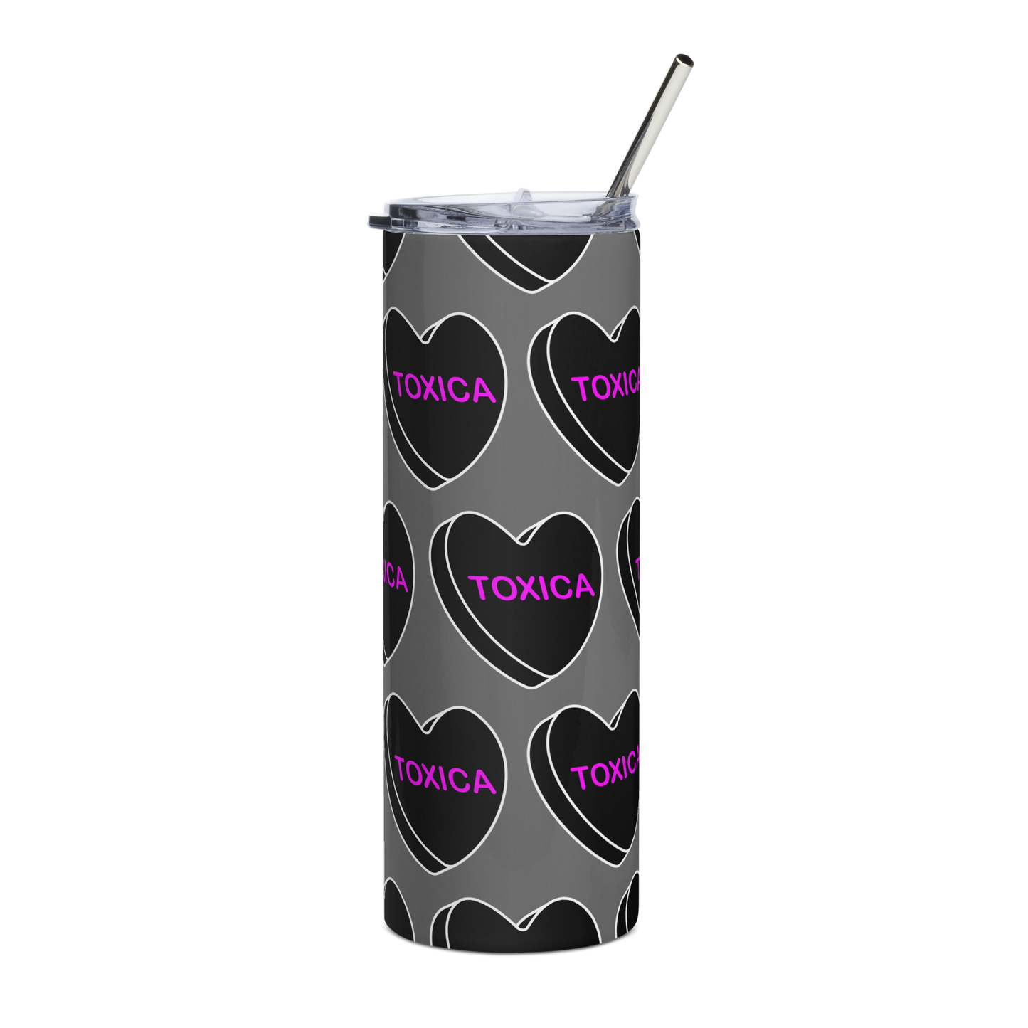 Toxica Candy Conversation Heart - Stainless steel tumbler