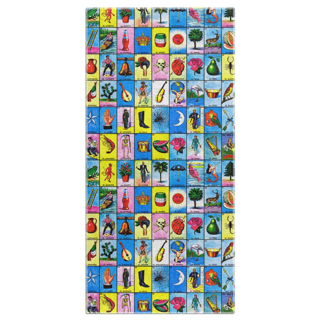 Traditional Lotería - Beach Towel